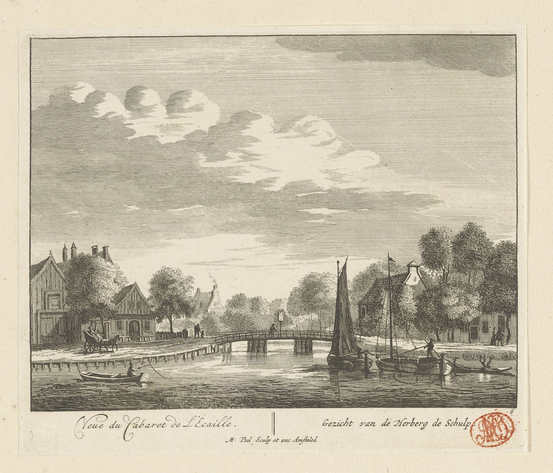 Gezicht op de Amstel bij herberg de Schulp by Matthijs Pool