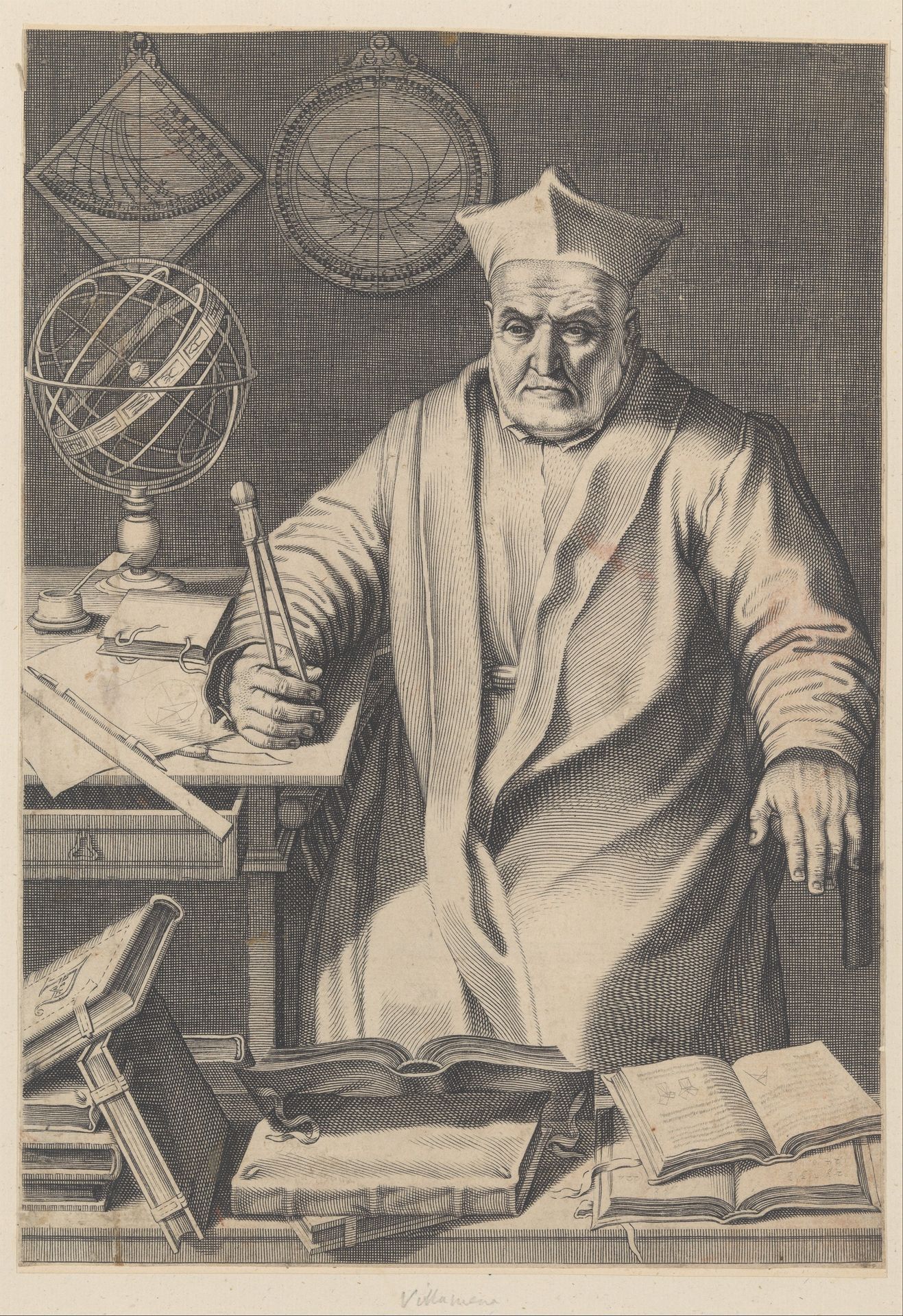Portrait of Cardinal Christopher Clavius by Francesco Villamena