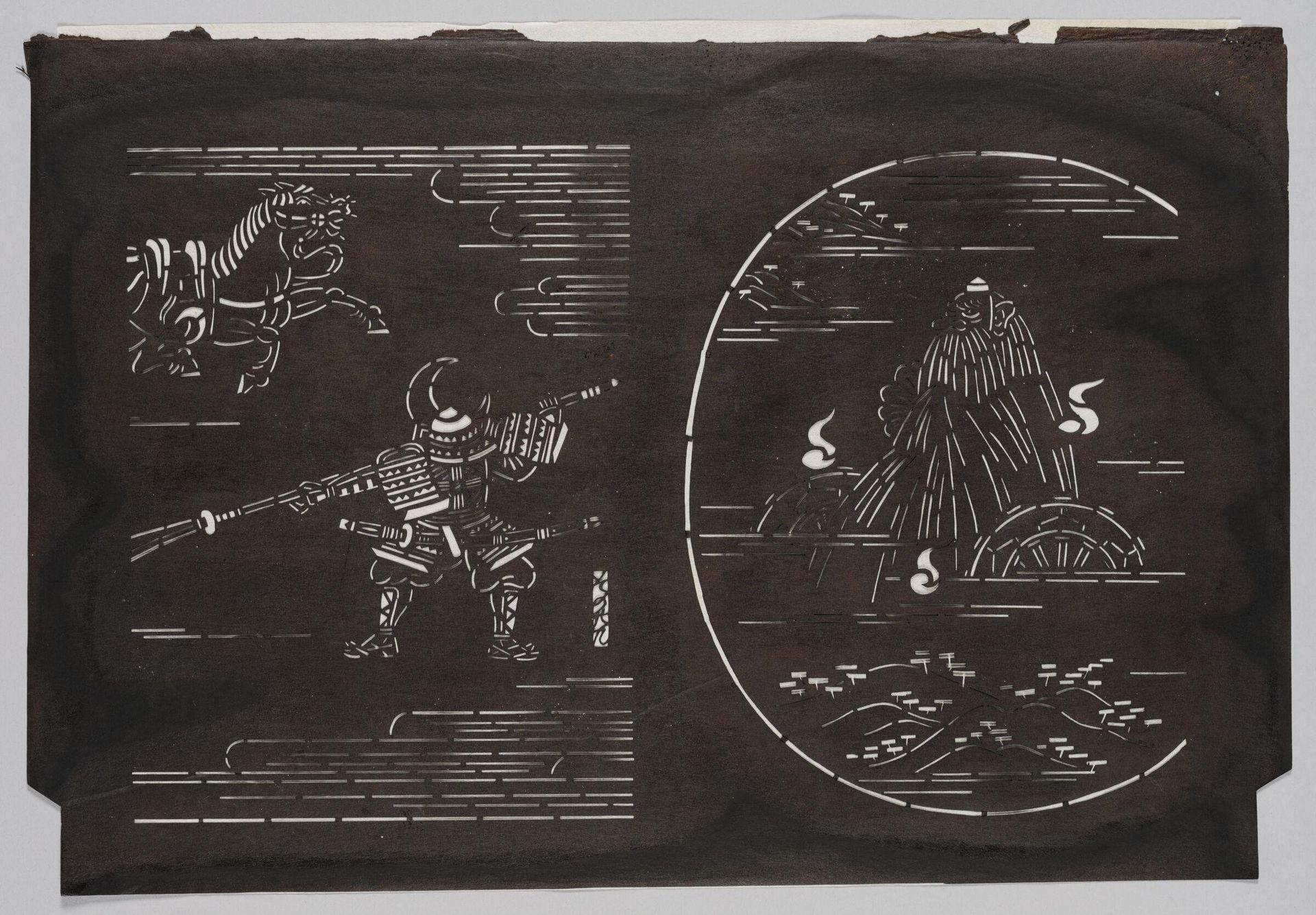 Stencil for Illustrated Don Quixote (Ehon Don KihÅte) by Serizawa Keisuke