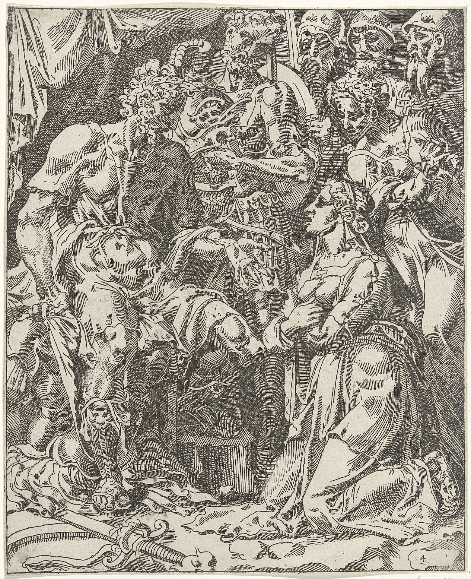 Judit voor Holofernes by Dirck Volckertsz Coornhert