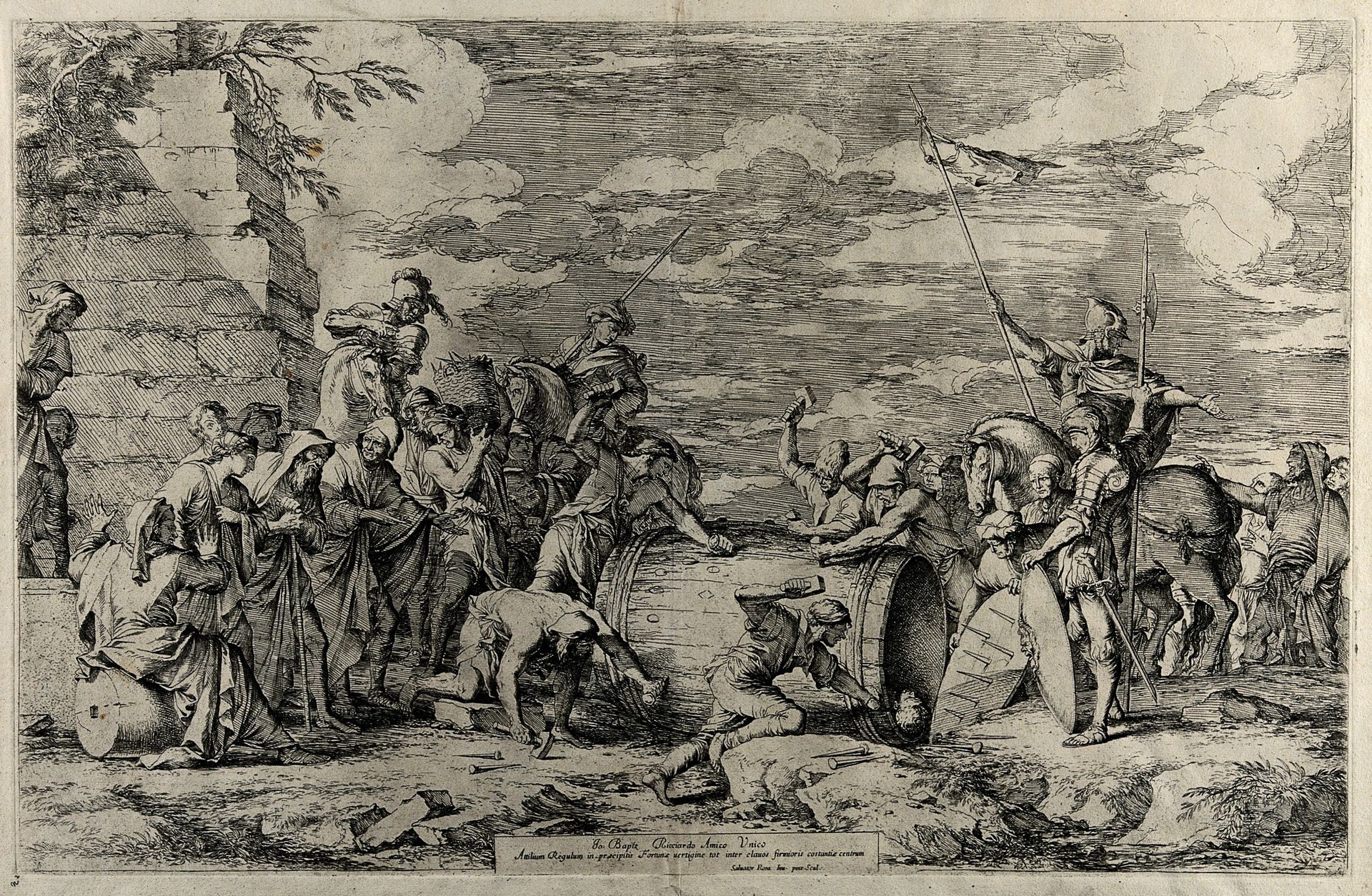 Carthaginian Soldiers Preparing the Martyrdom of Attilius Re by Salvator Rosa