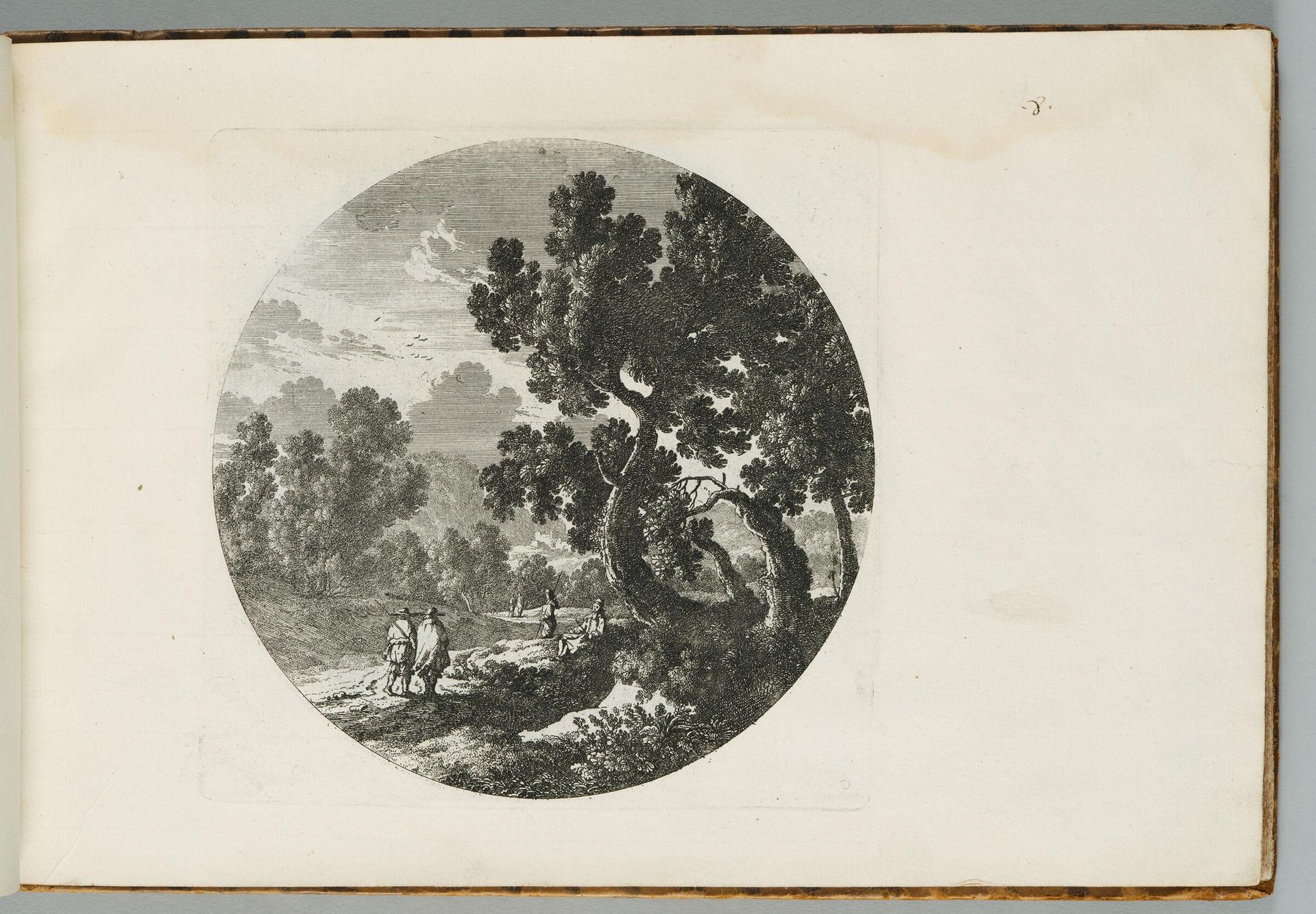 Landscape with Two Travellers Approaching a Figure Seated under a Grove of Trees by Adam Perelle