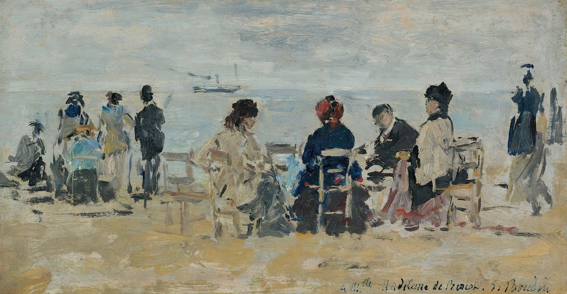 Scène De Plage by Eugène Boudin