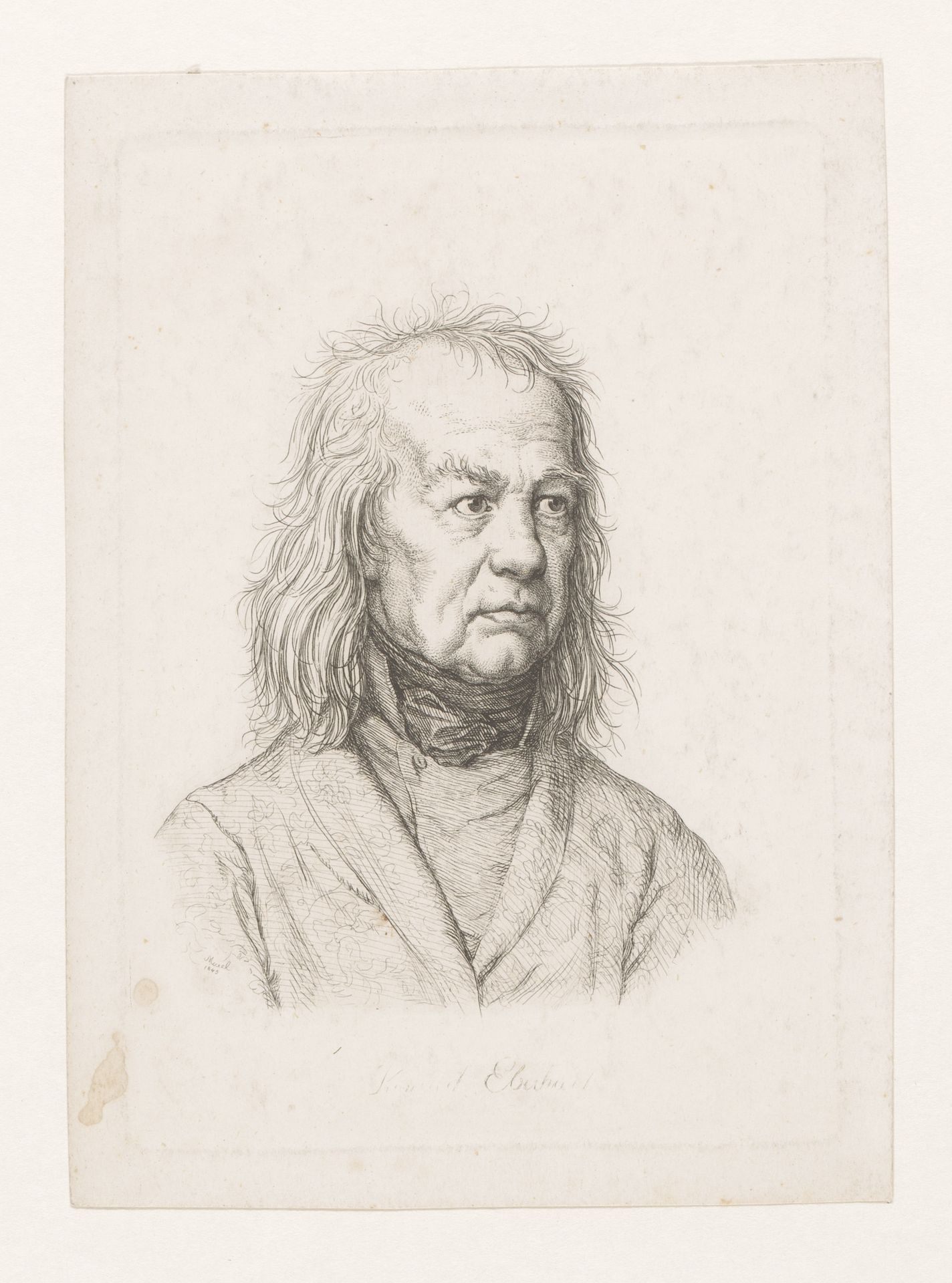 Portret van Konrad Eberhard by Johann Nepomuk Muxel