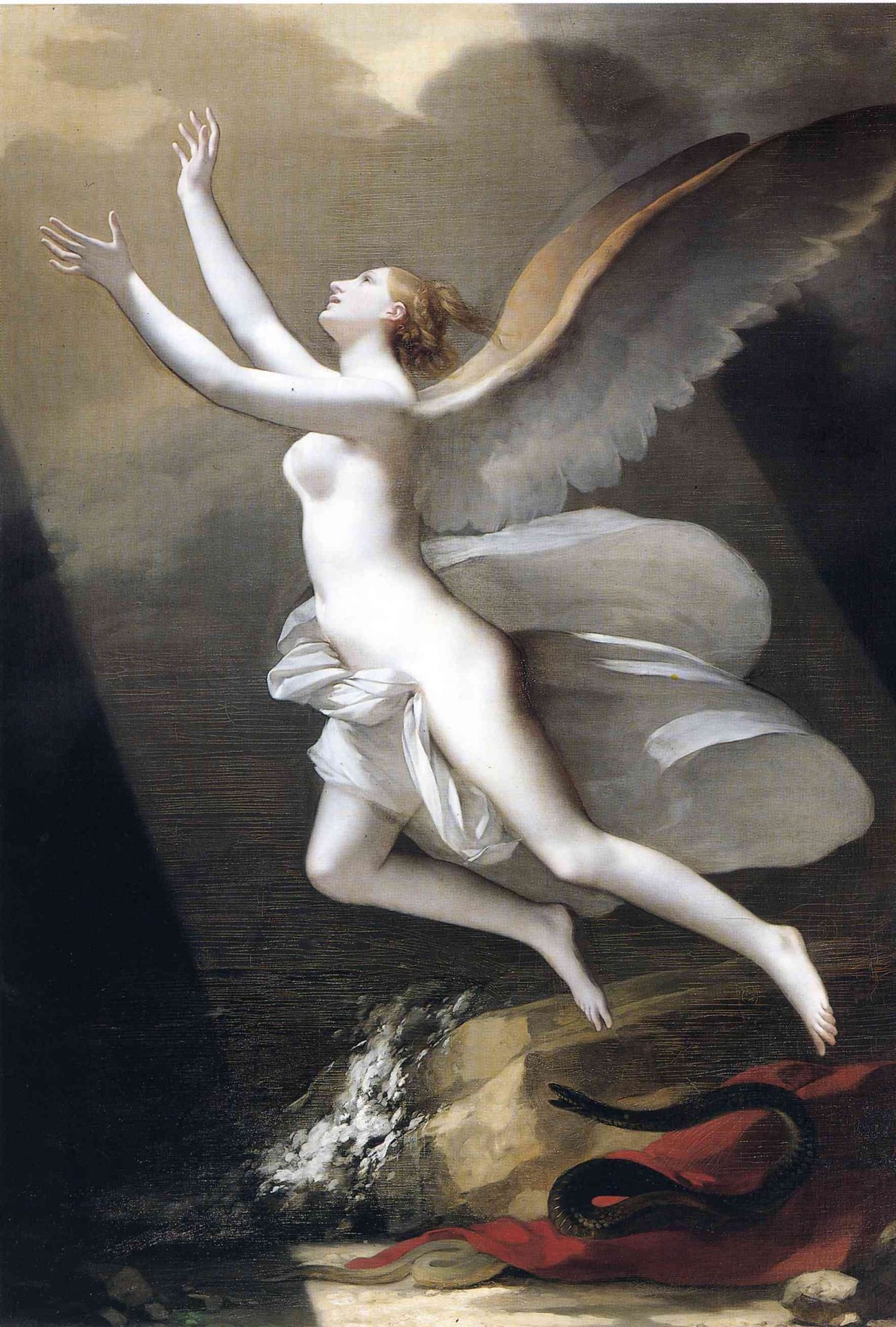 The soul breaking the bonds that attach to the land by Pierre-Paul Prud'hon