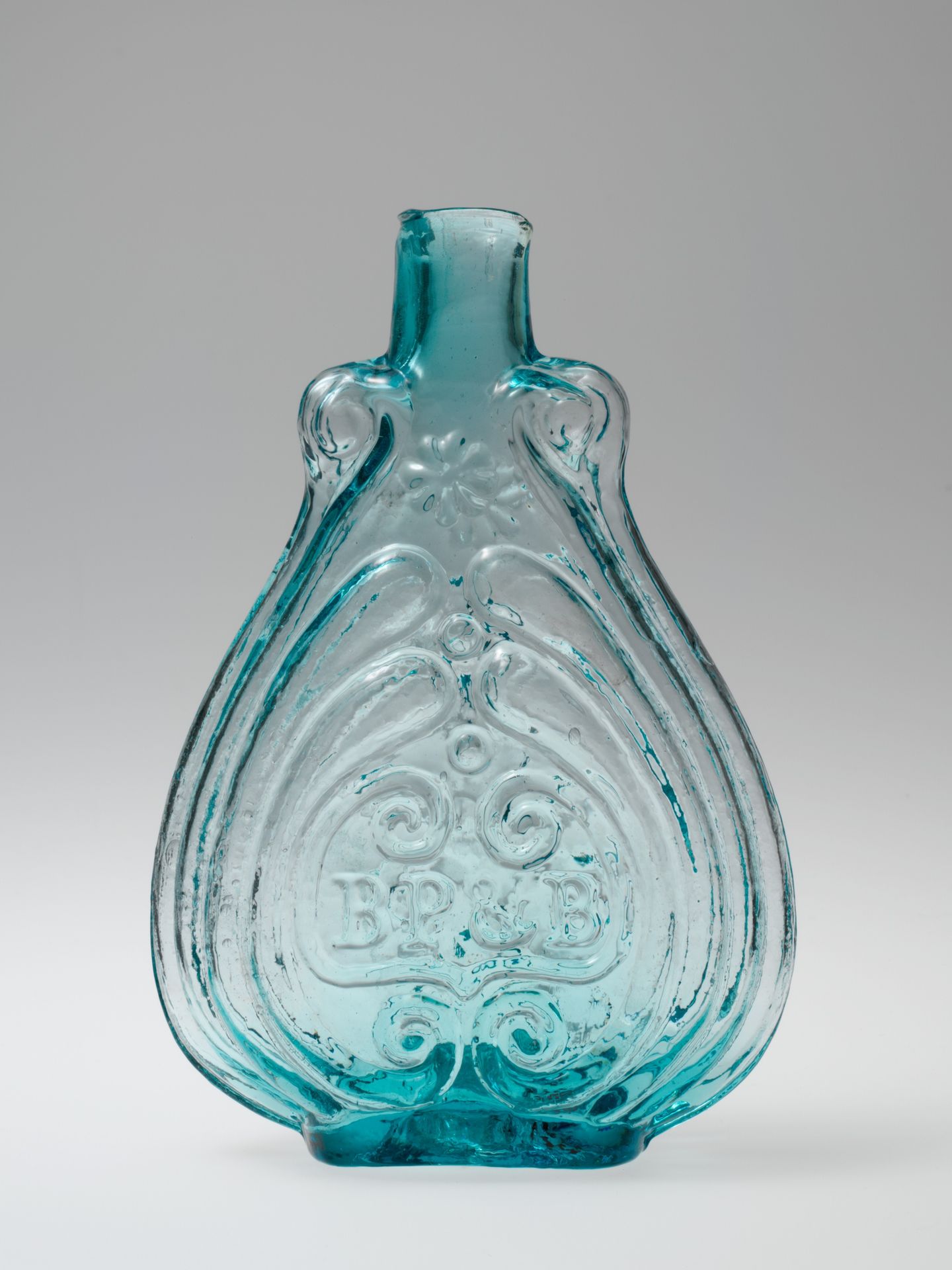 Figured flask by Bakewell, Page & Bakewells