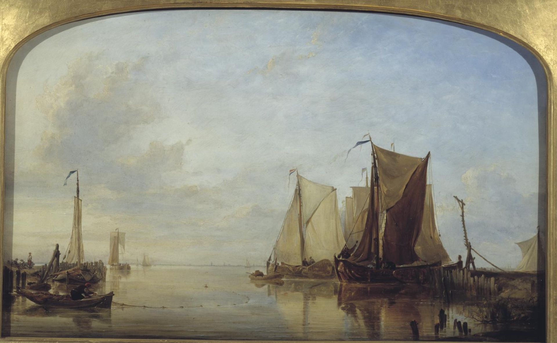 Dutch Boats in a Calm by  Edward William Cooke