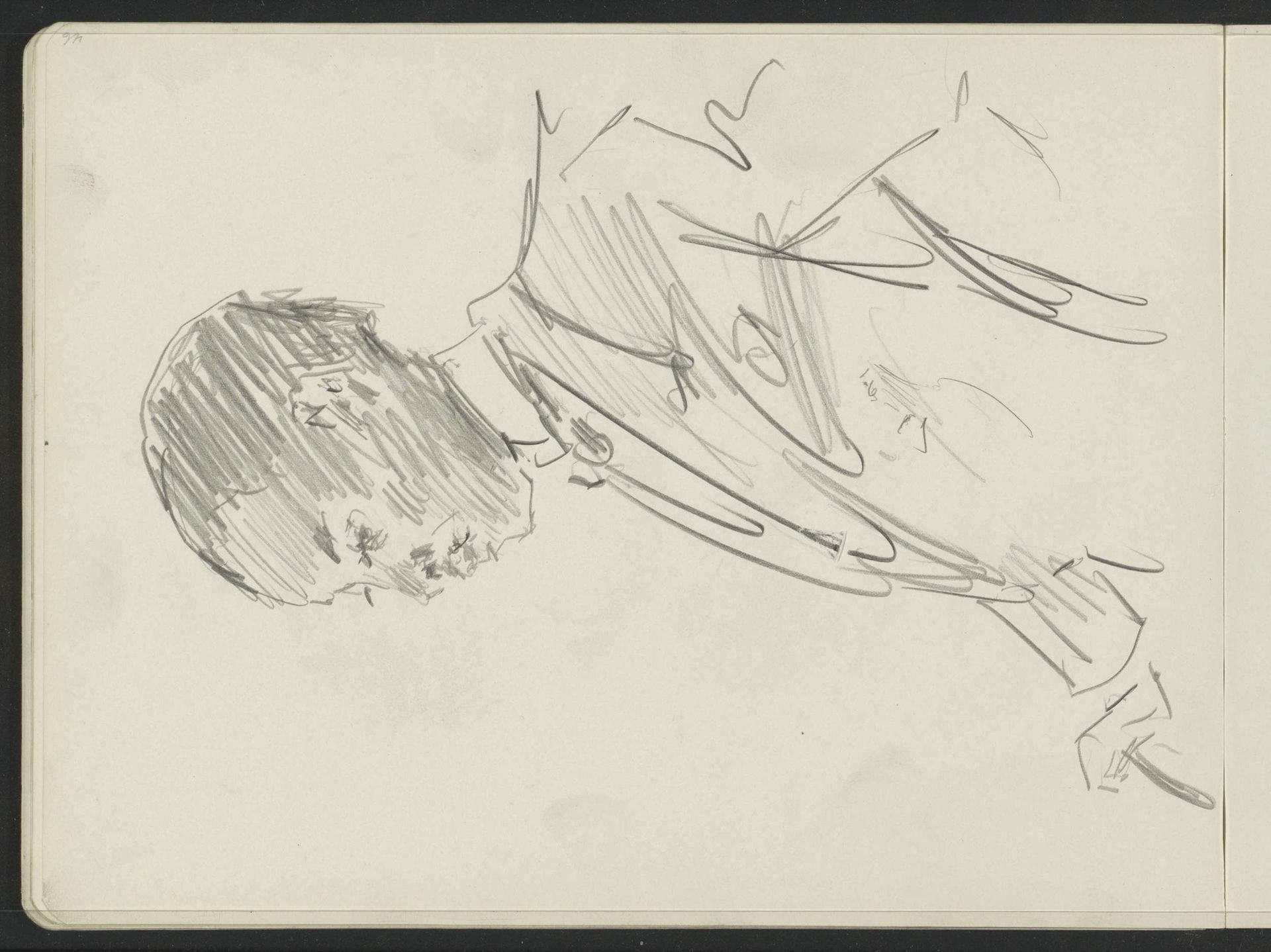 Zwarte man in kostuum by Isaac Israels
