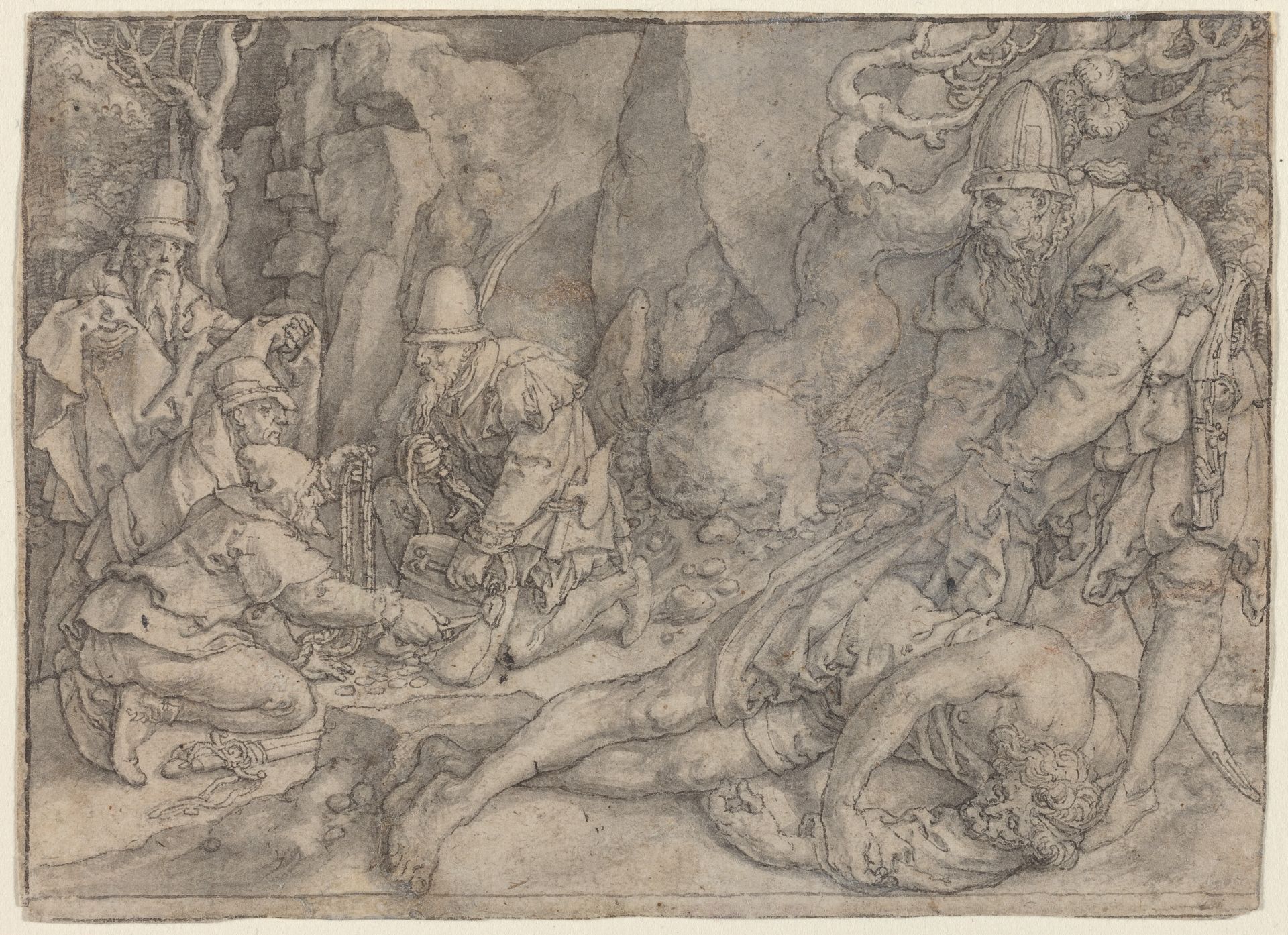 A Man Overpowered By Thieves by Heinrich Aldegrever
