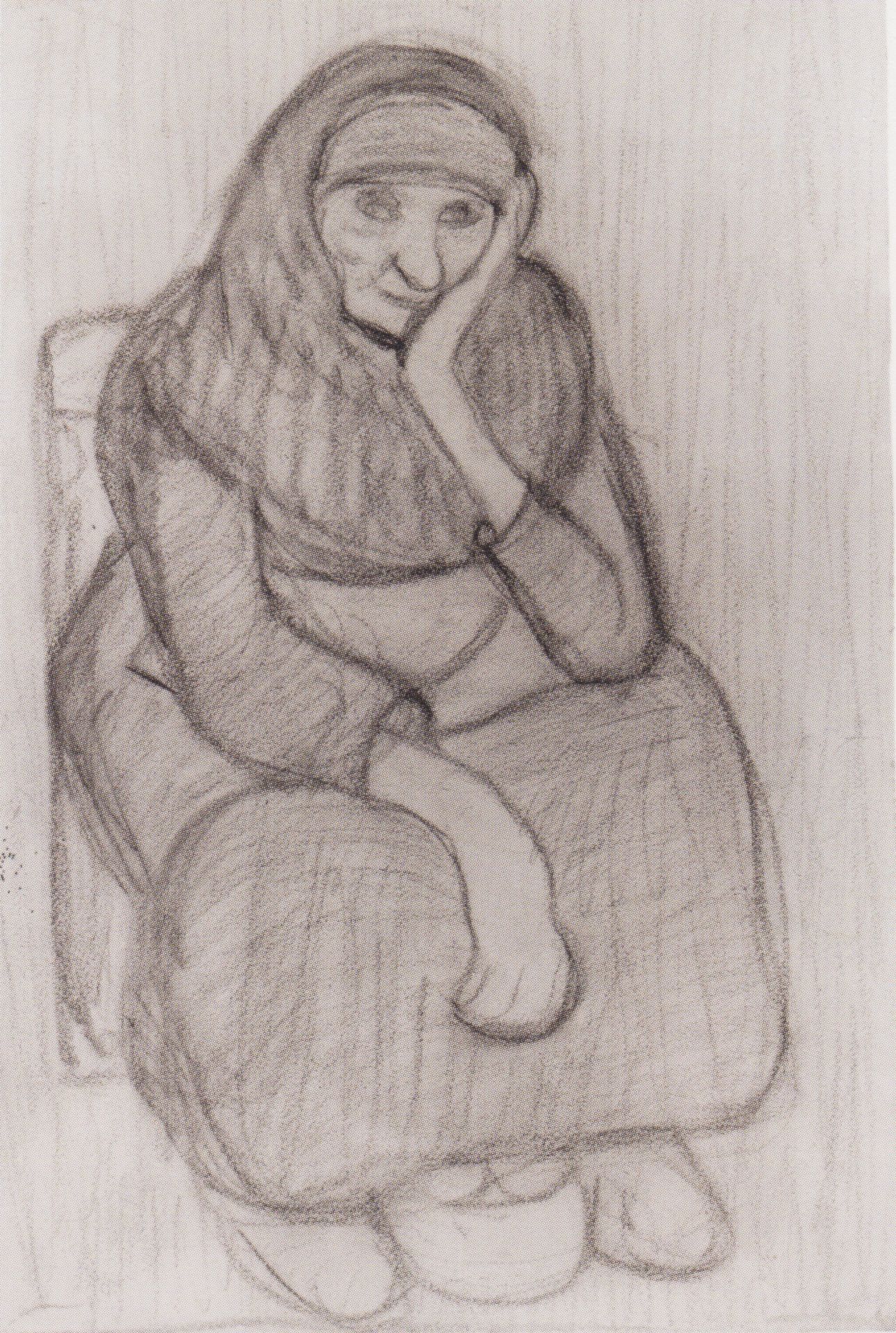 Seated Peasant Woman by Paula Modersohn-Becker