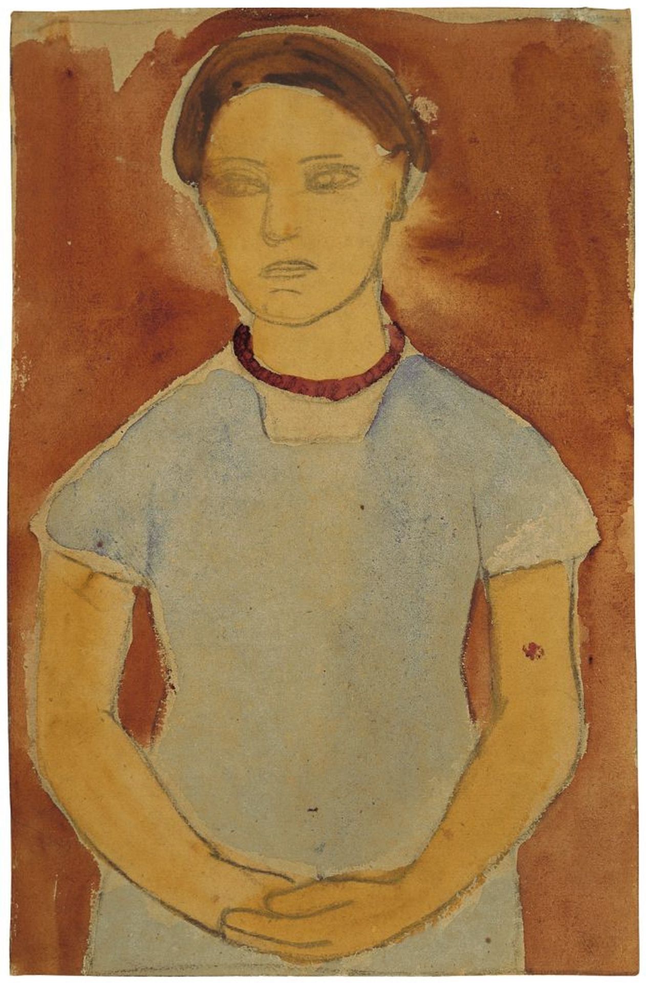 Study for Portrait of Lee Hoetger before flower base by Paula Modersohn-Becker