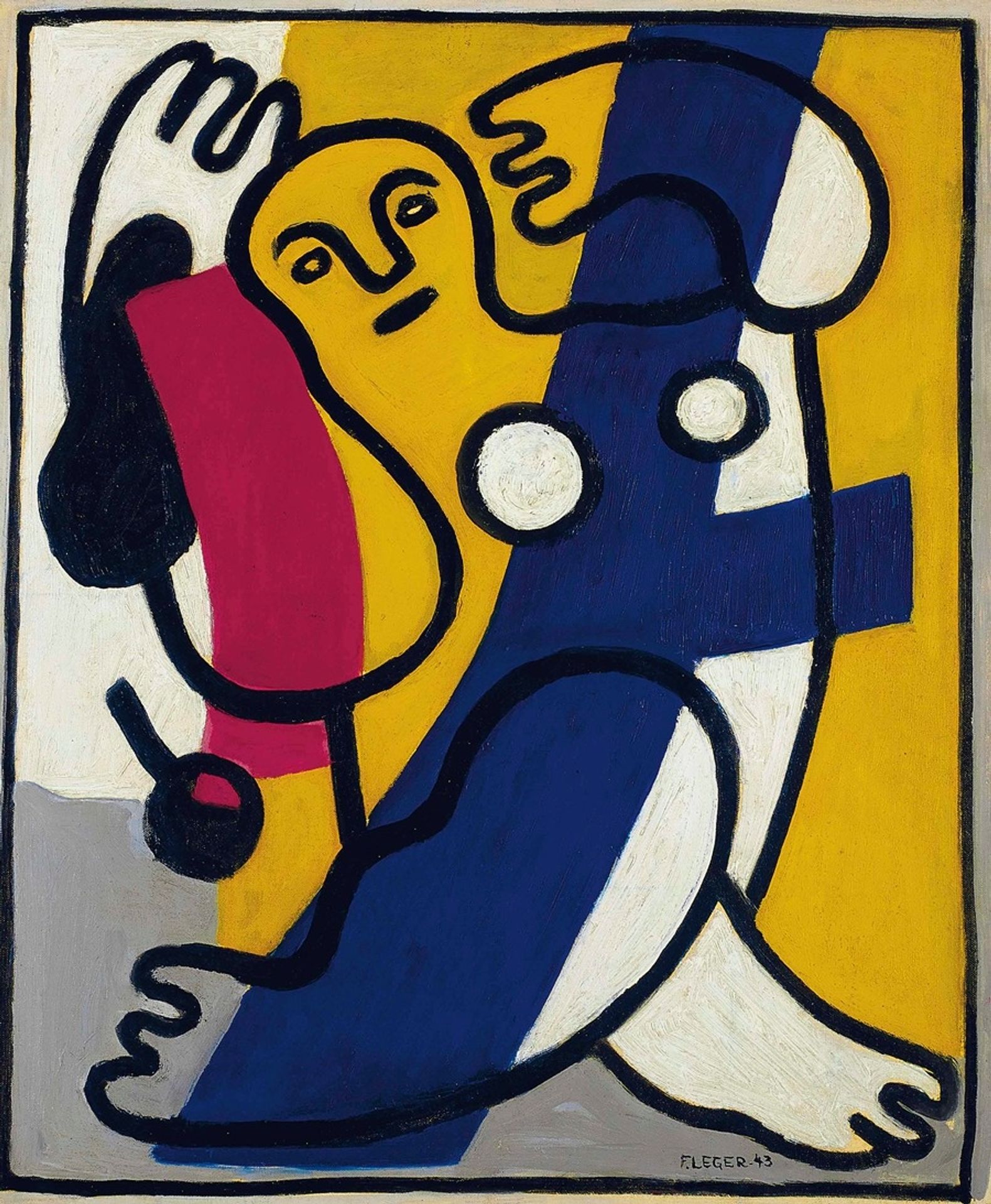 Danseuse en jaune et bleu by Fernand Léger