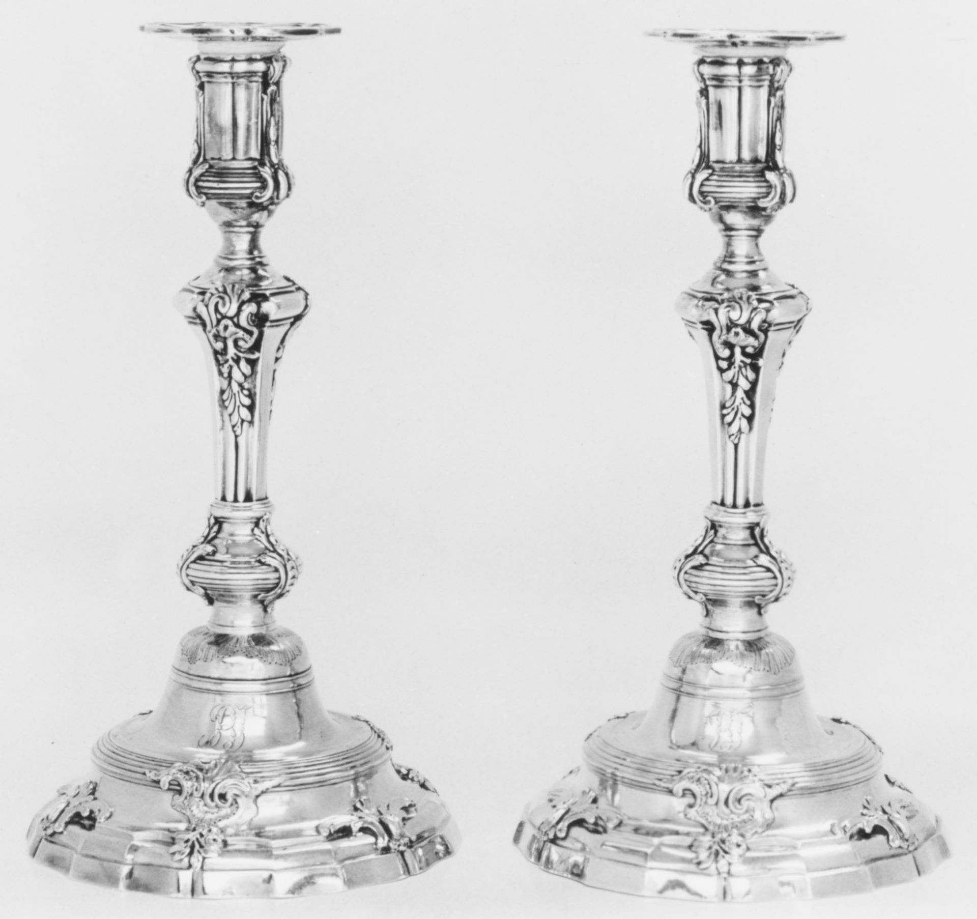Pair of candlesticks by Michel II Delapierre