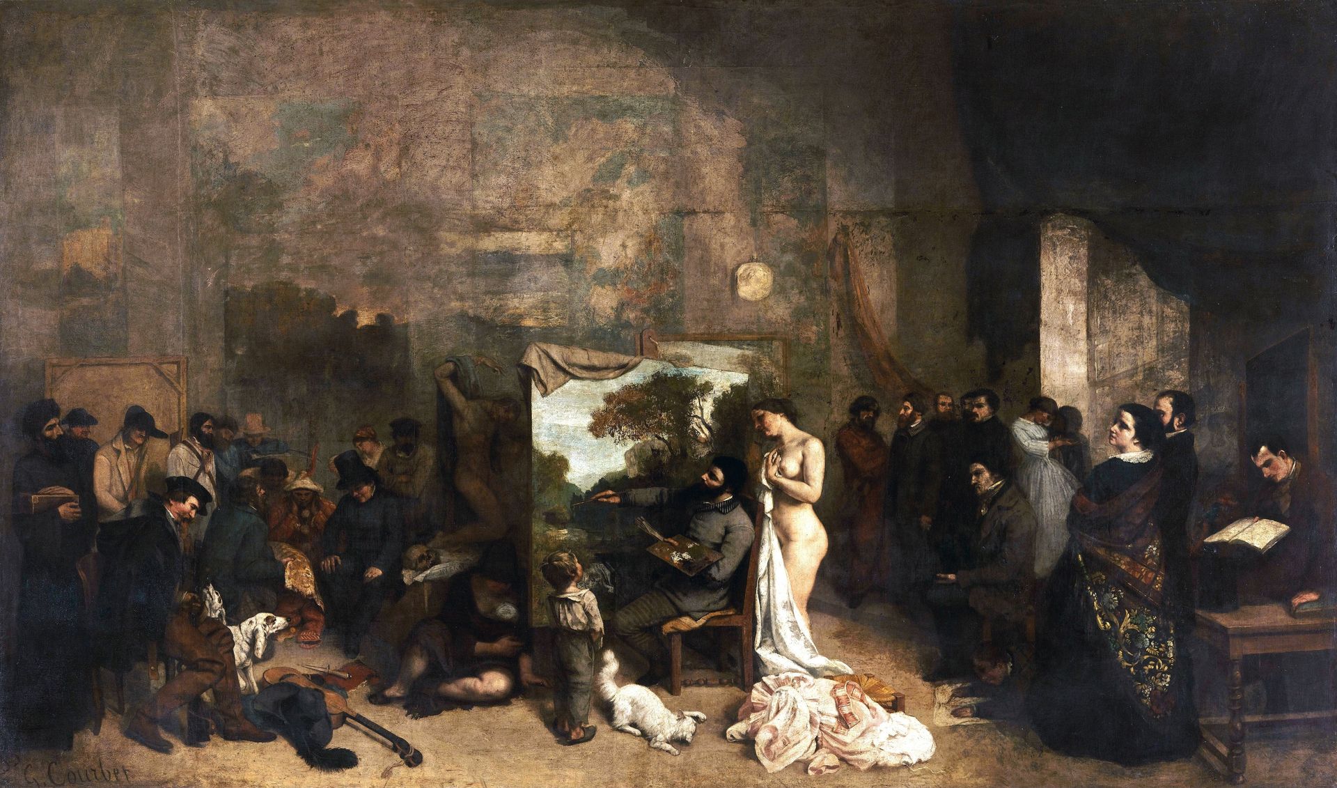 The Artist’s Studio by Gustave Courbet