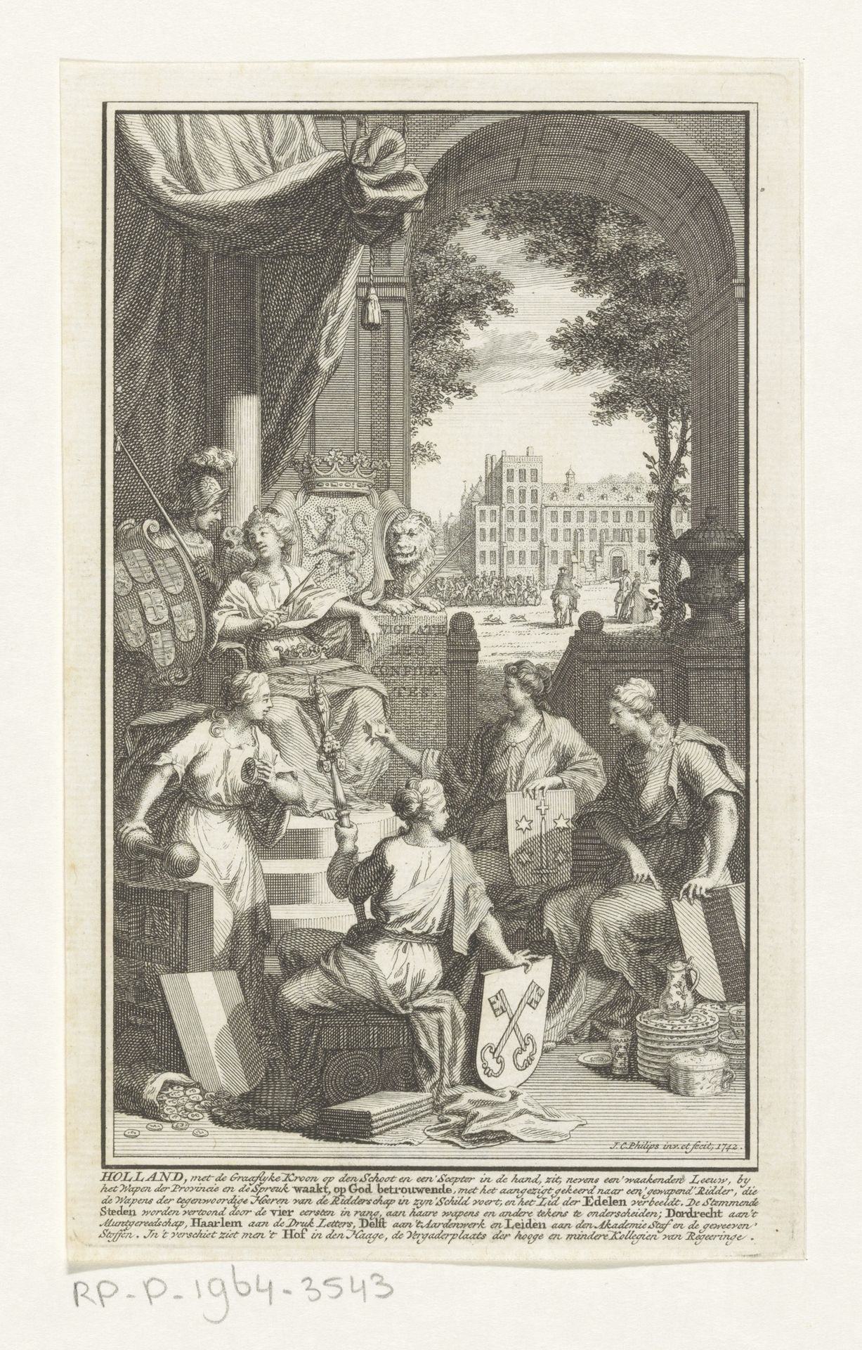 Allegorie op de provincie Holland by Jan Caspar Philips
