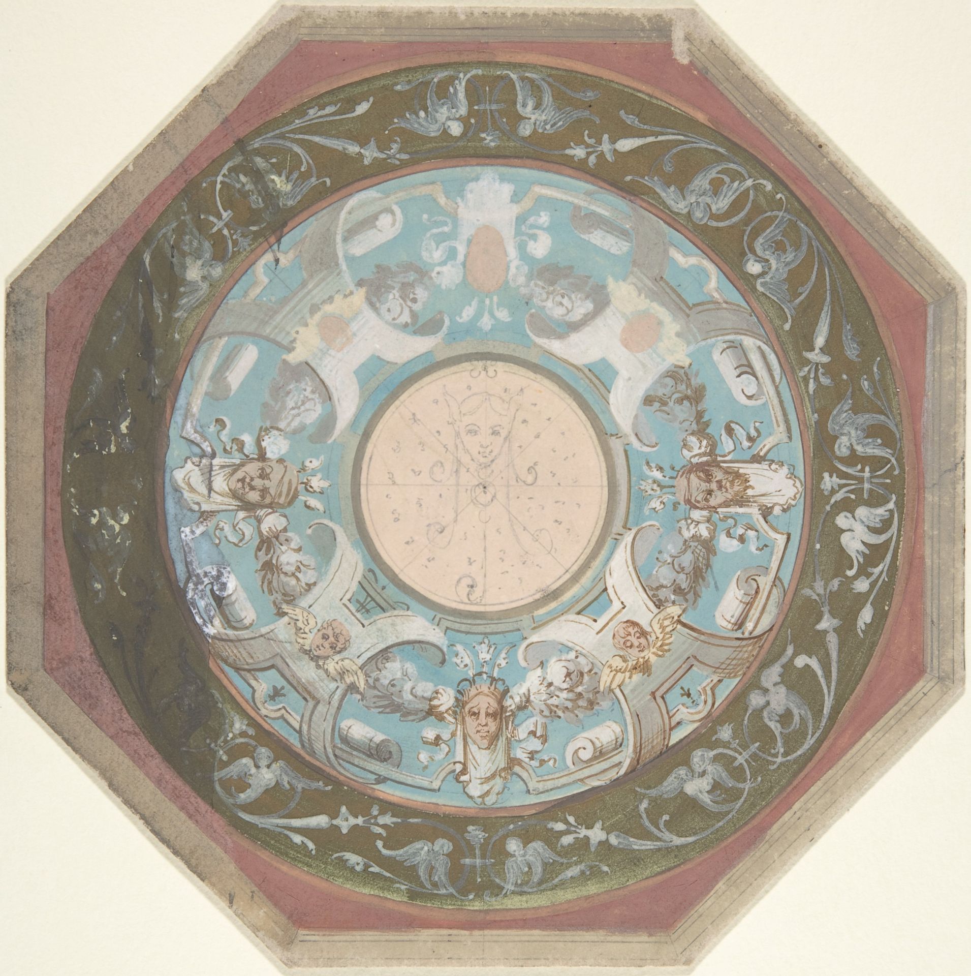 Design for Octagonal Ceiling by Anonymous