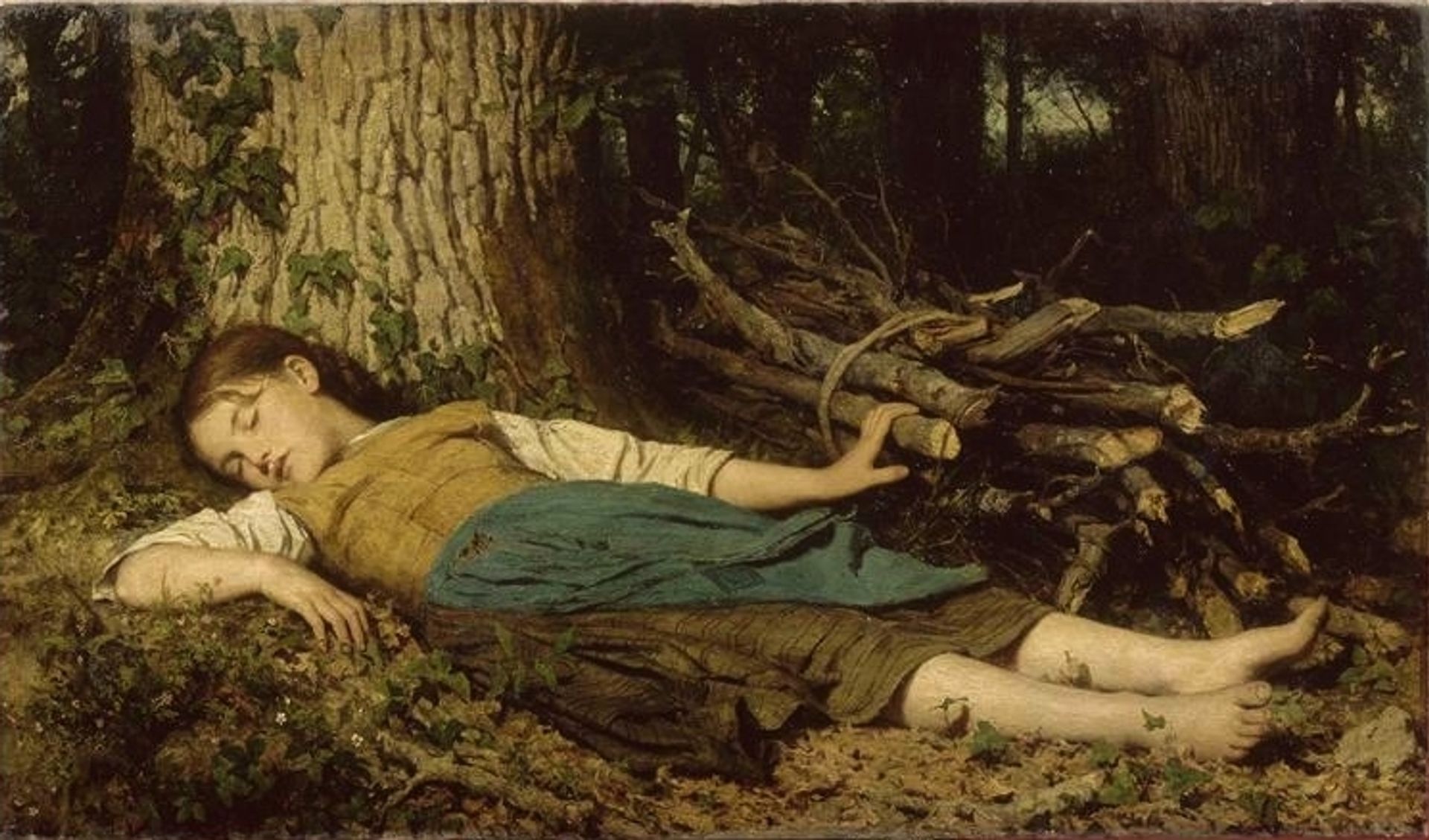 In the woods by Albrecht Anker