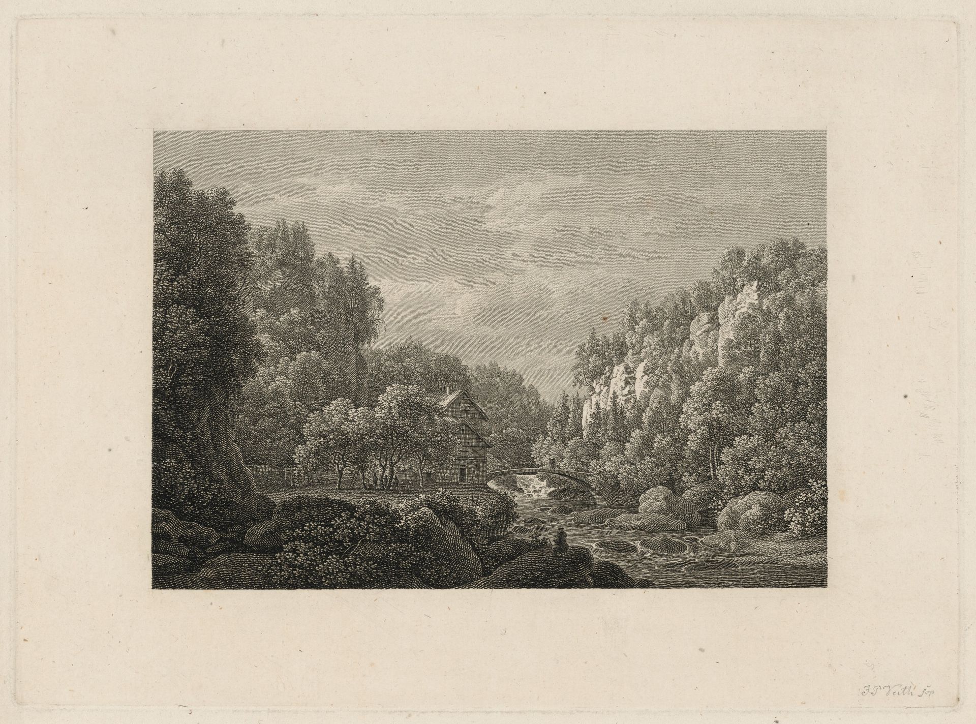 The Lochmühle in the Liebethal, in "Saxon Switzerland" by Philipp Veith