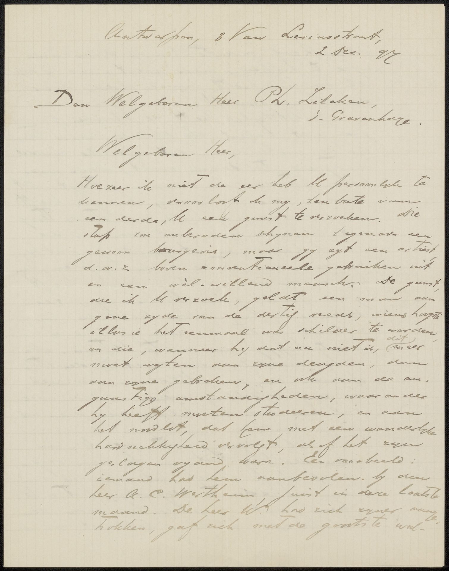 Brief aan Philip Zilcken by Maurits Wagenvoort