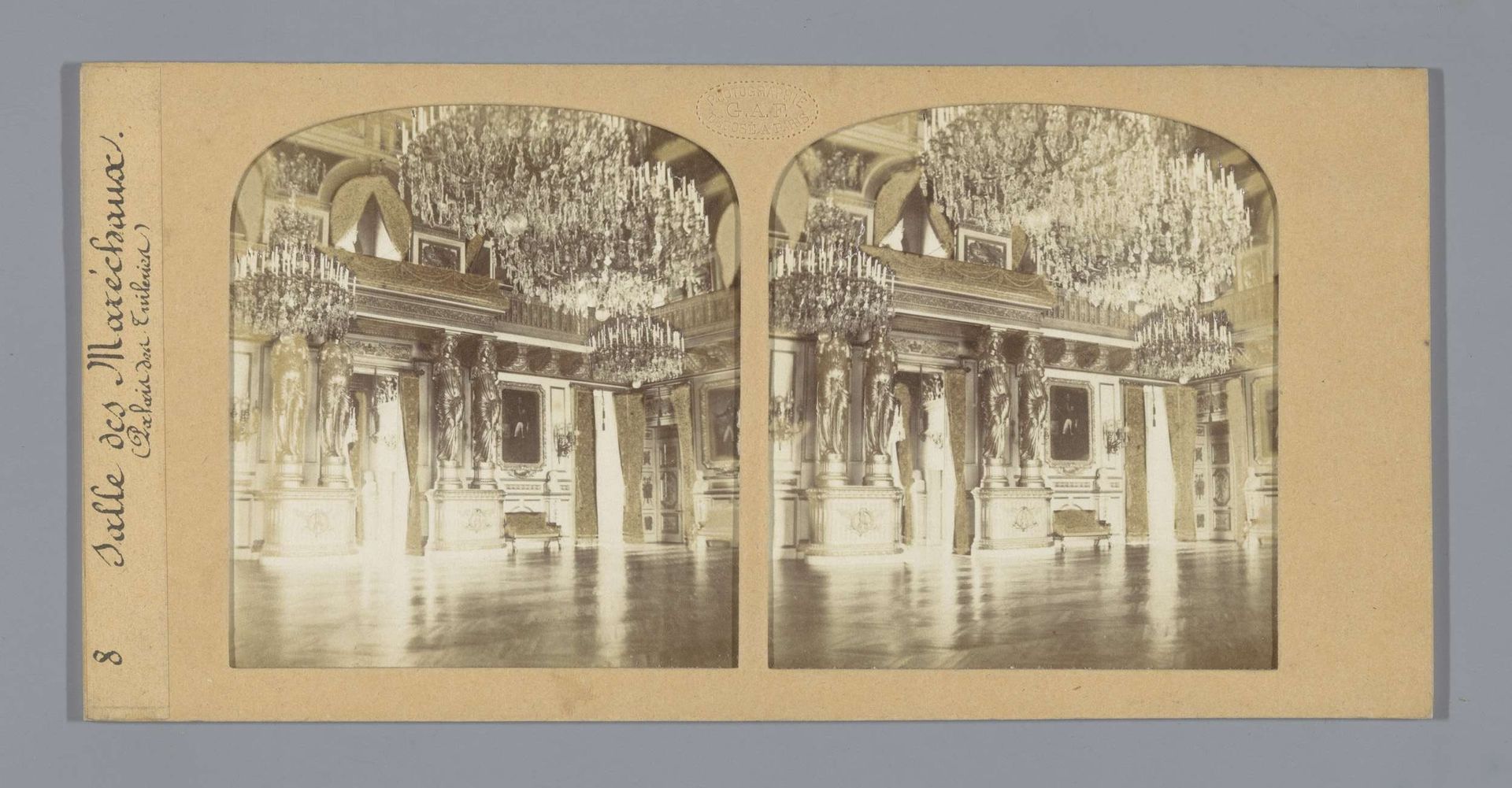 Maarschalkenzaal in het Tuilerieënpaleis, Parijs by Florent Grau