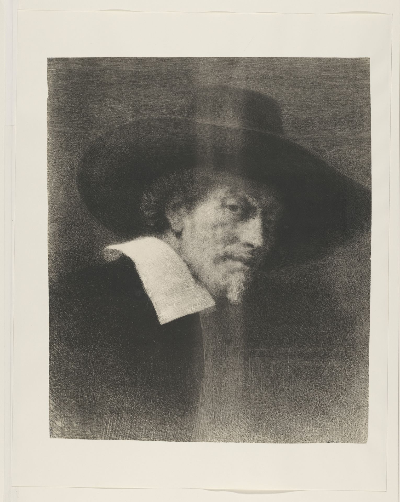Detail uit De Staalmeesters van Rembrandt van Rijn by Henri J. Zimmerman