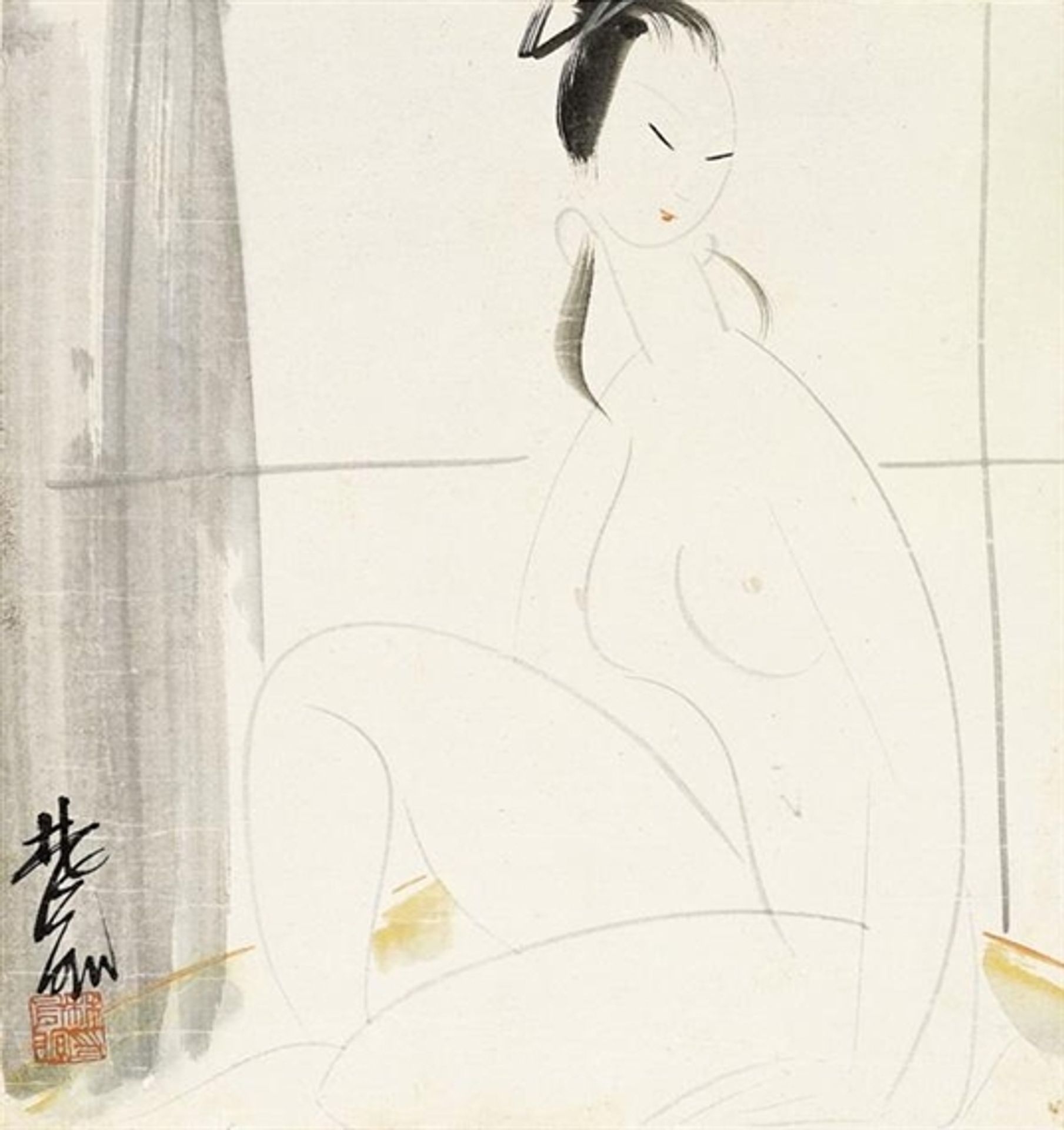 Lady by Lin Fengmian