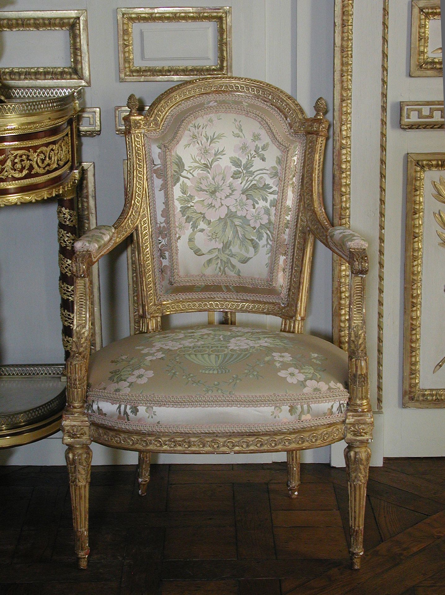 Armchair (fauteuil en cabriolet) (one of a pair) (part of a set) by Jean-Baptiste-Bernard Demay