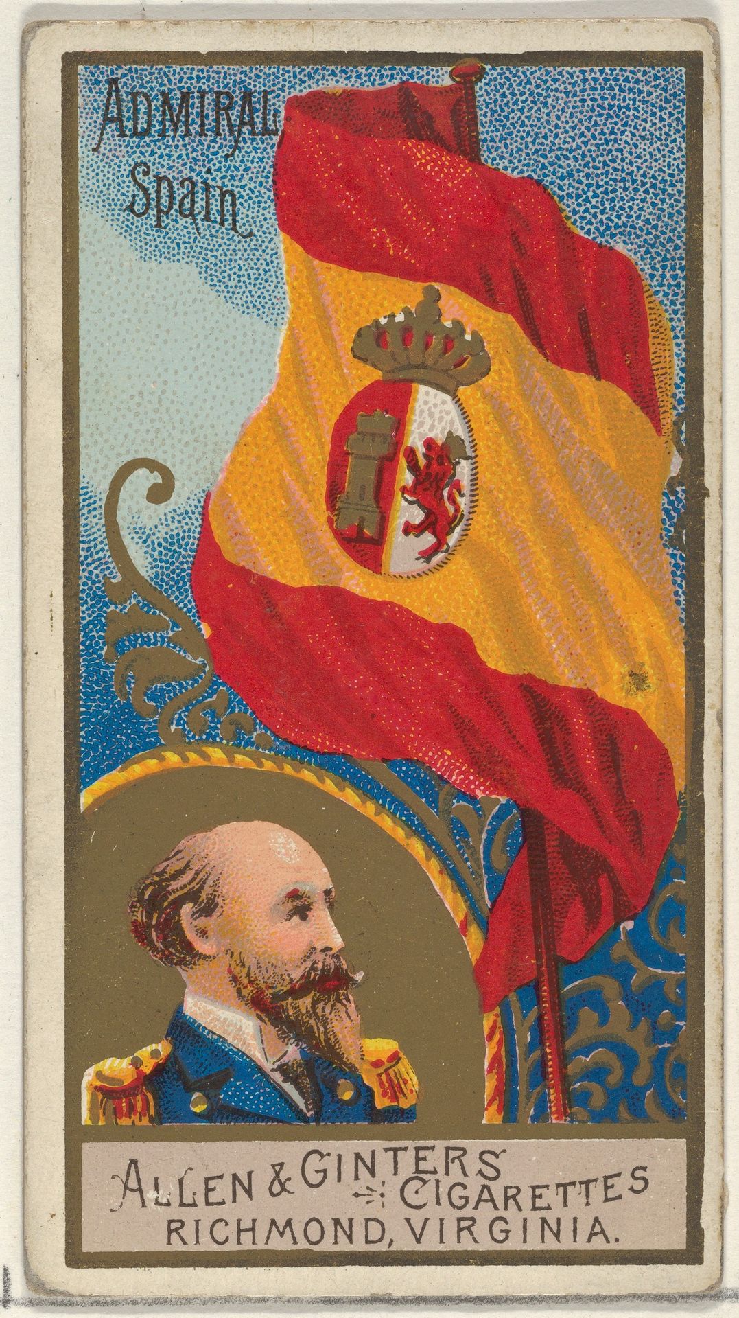 Admiral, Spain, from the Naval Flags series (N17) for Allen & Ginter Cigarettes Brands by Allen & Ginter