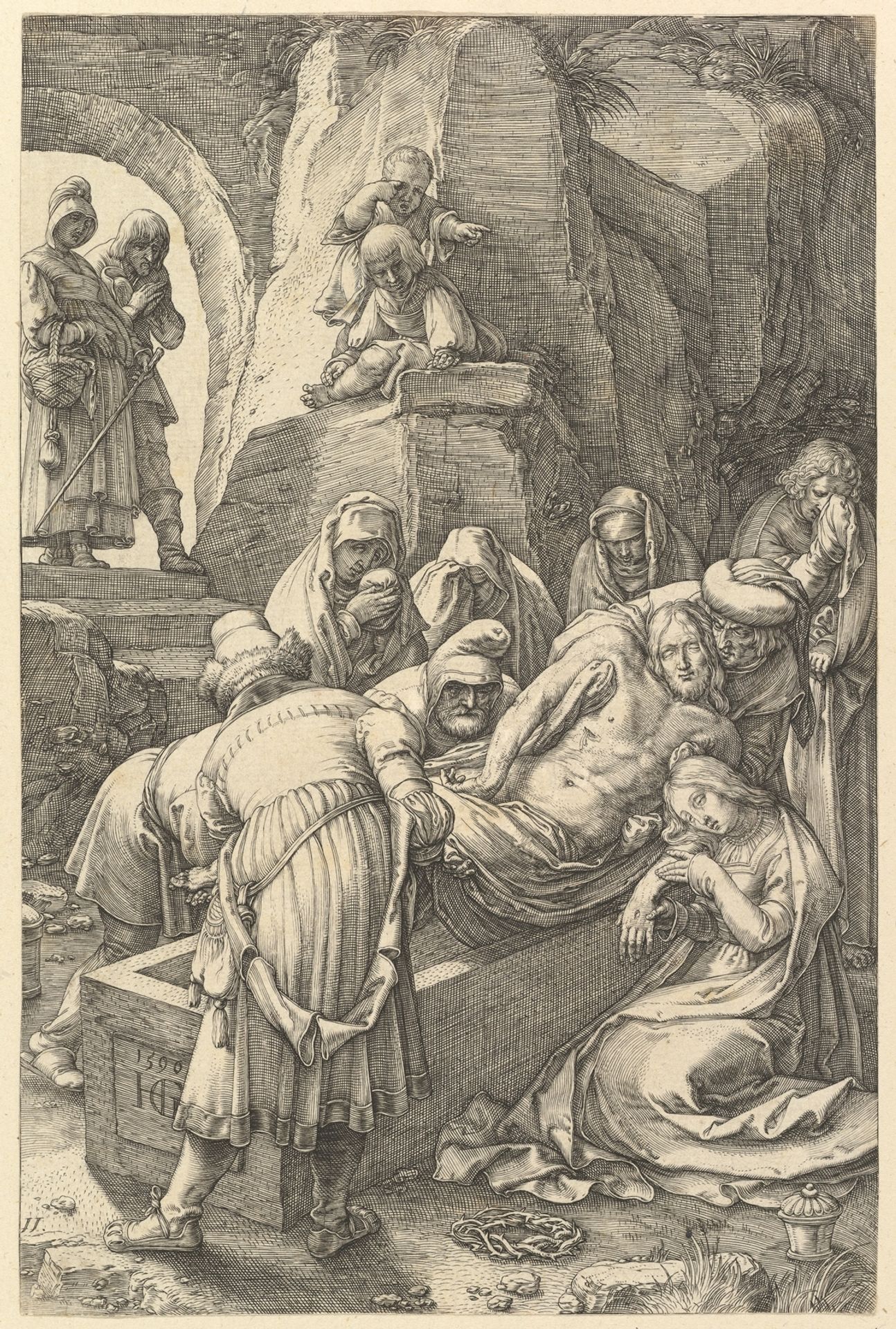 The Entombment, from "The Passion of Christ" by Hendrick Goltzius