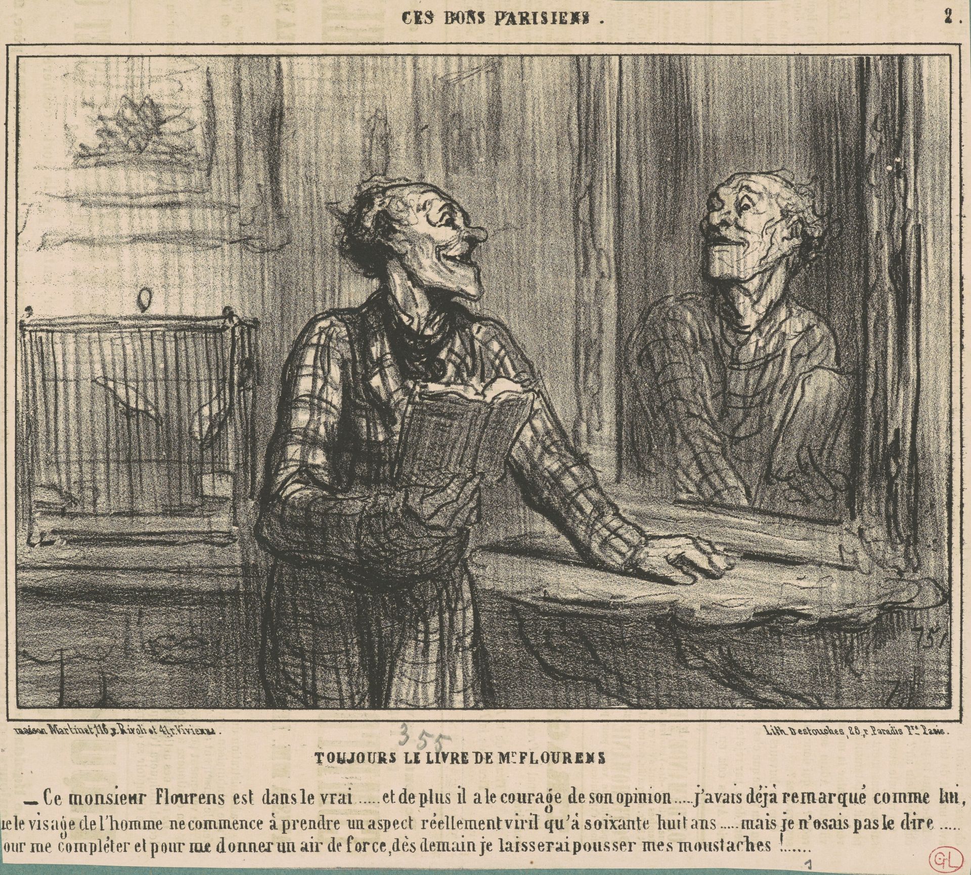 Toujours le livre de M. Flourens by Honoré Daumier