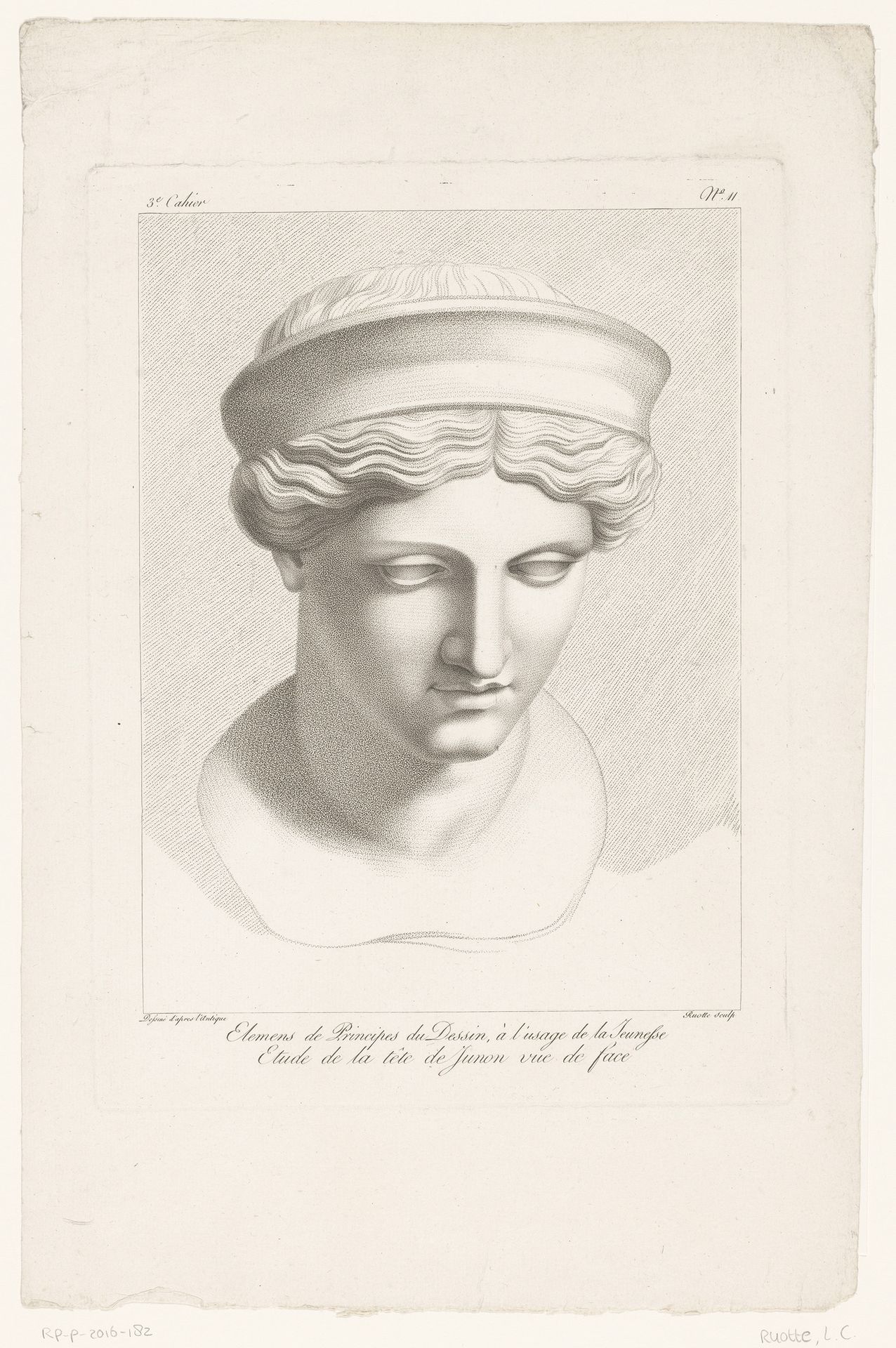 Buste van Juno, vooraanzicht by Louis Charles Ruotte