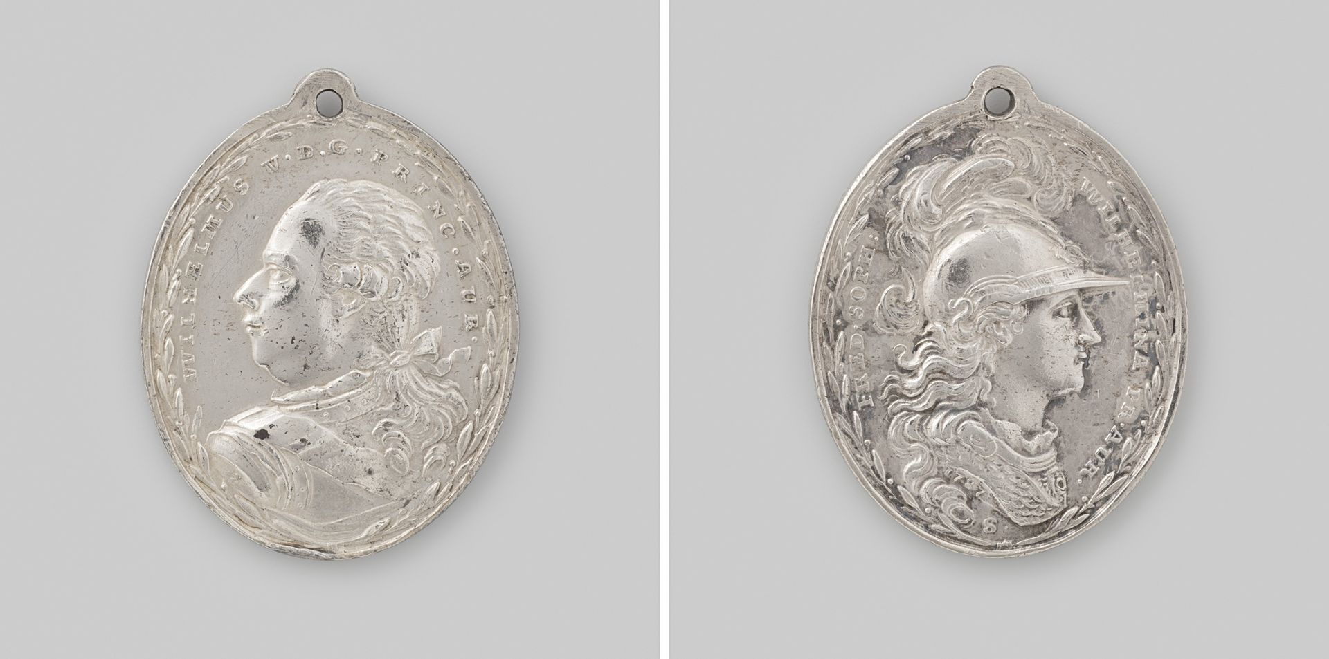 Willem V en Wilhelmina van Pruisen, prins en prinses van Oranje-Nassau by Johann Heinrich Schepp