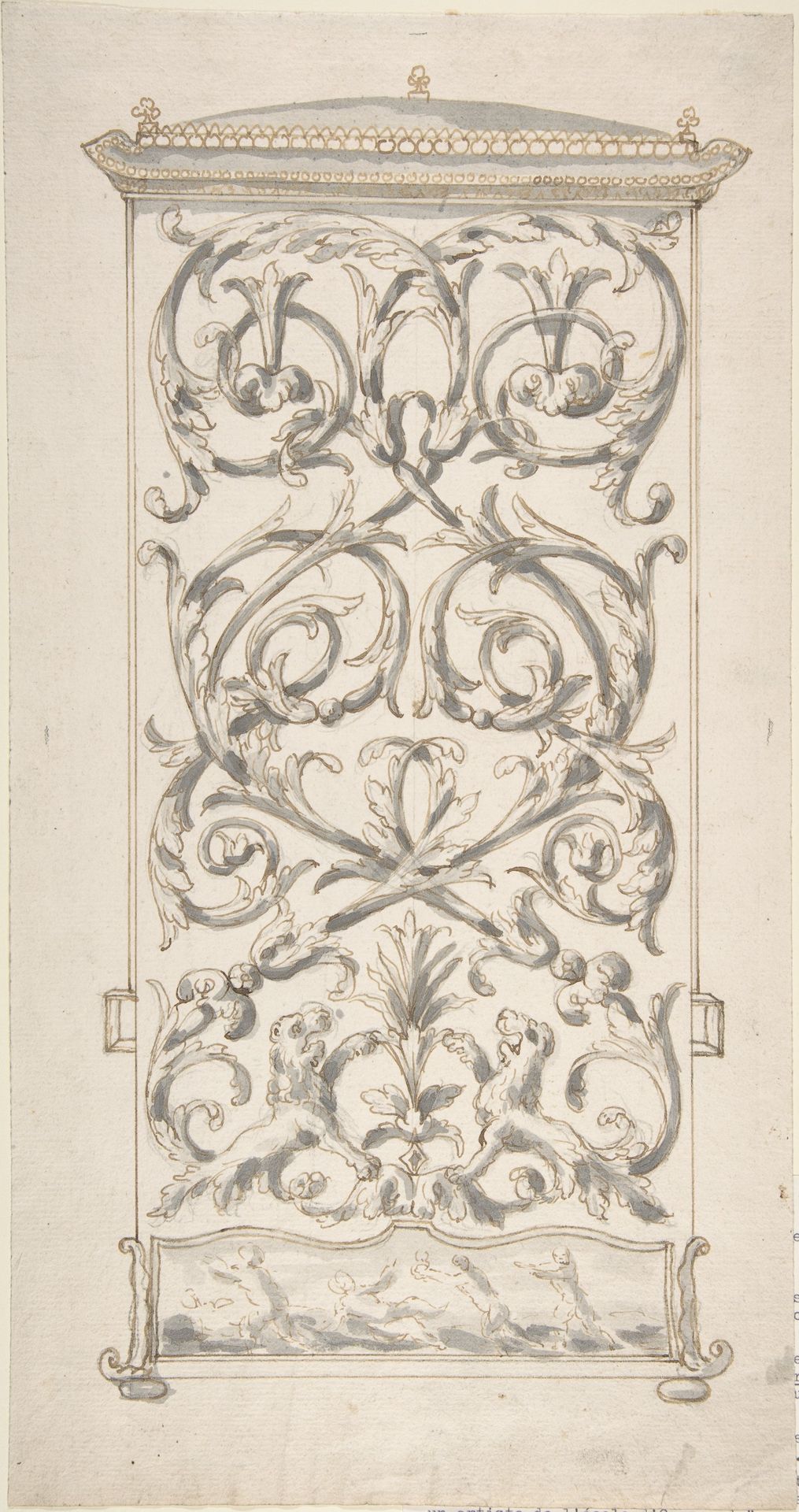 Design for Back of a Sedan Chair by Anonymous