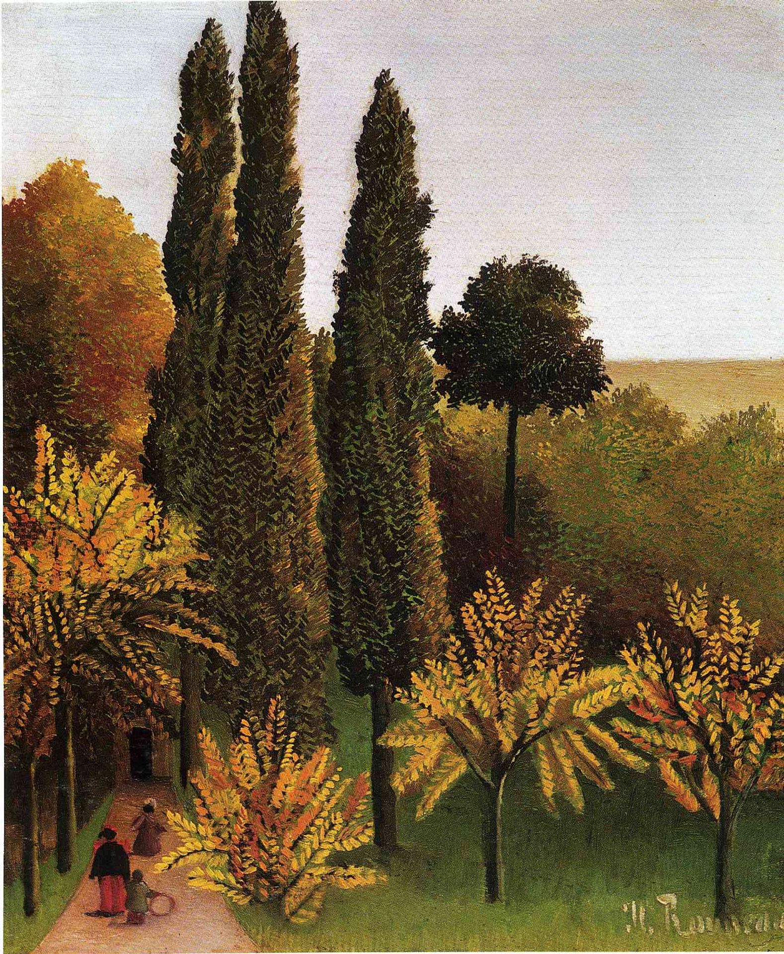 Walking in the Parc des Buttes Chaumont by Henri Rousseau