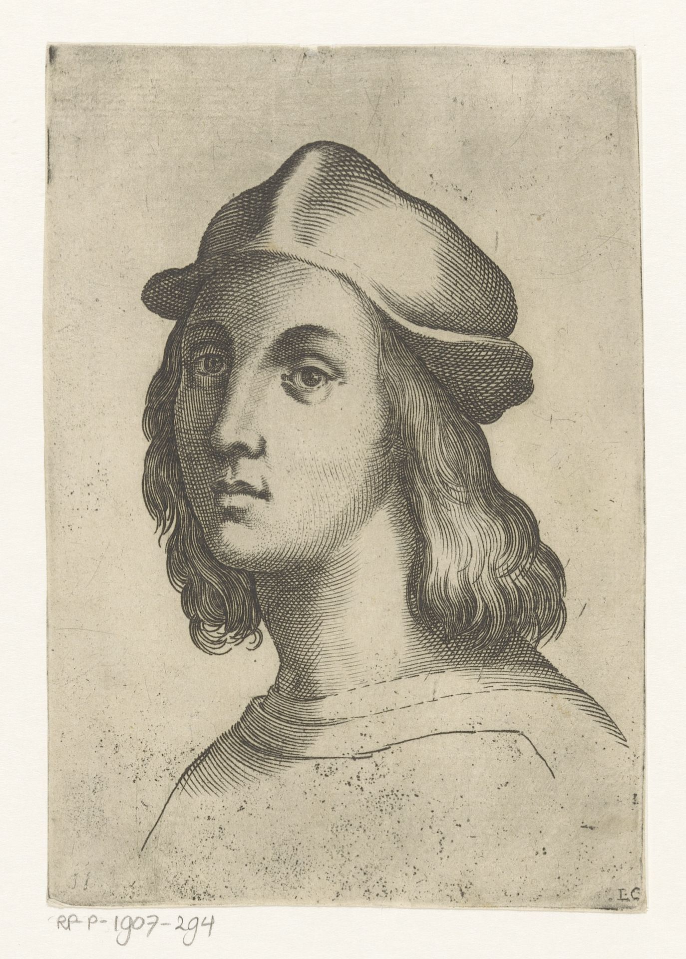 Portret van kunstenaar Rafaël by Monogrammist LC