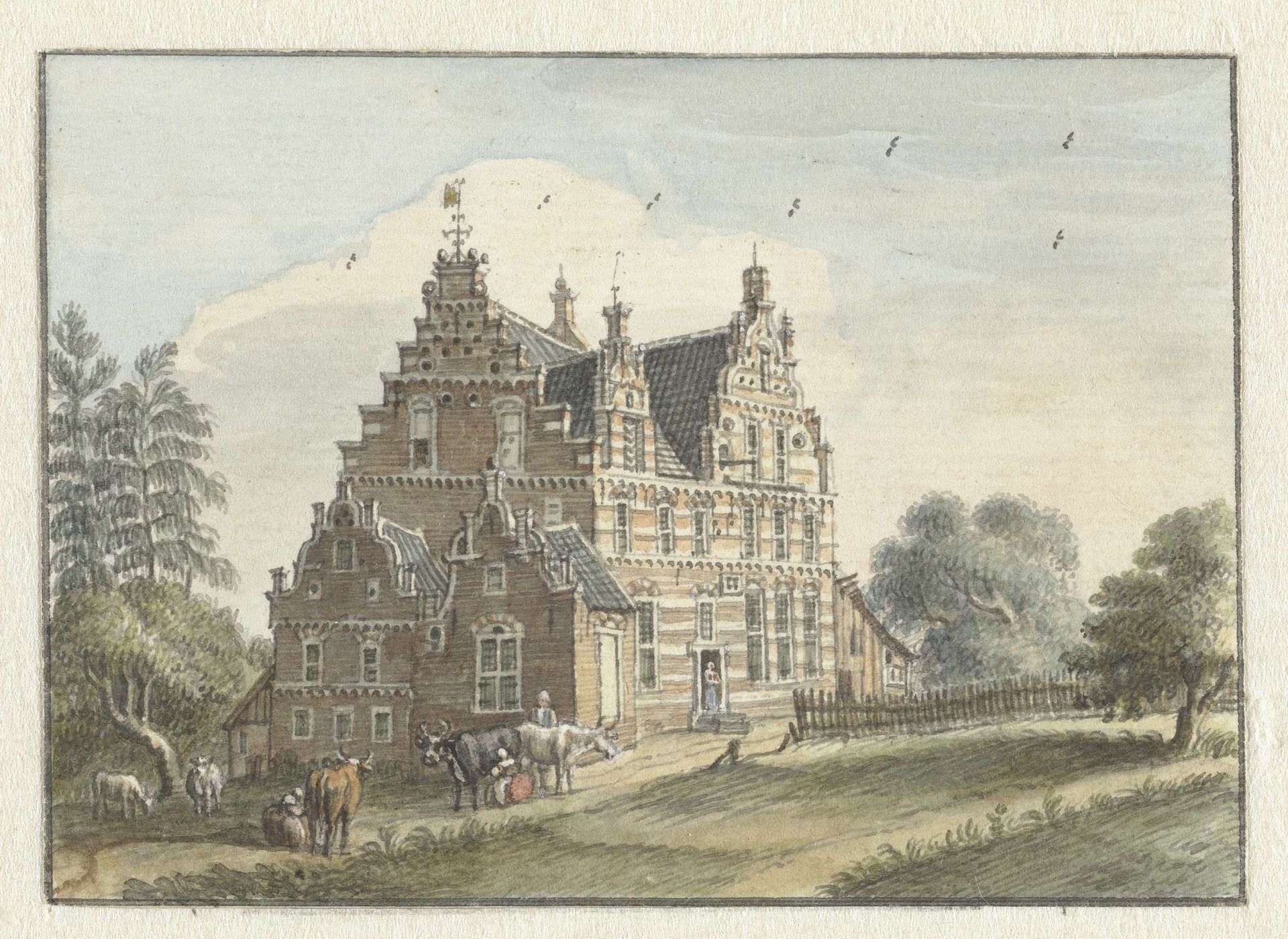 Het Huis Den Dam bij Zutphen by Jan de Beijer