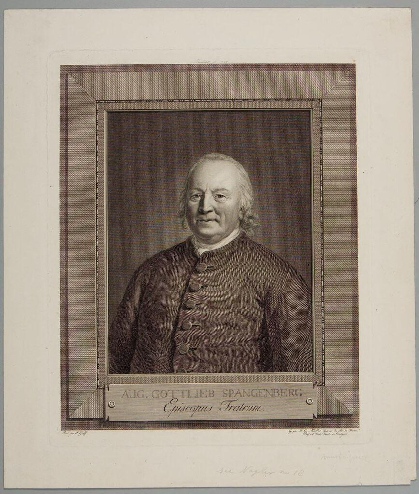 August Gottlieb Spangenberg by Johann Gotthard Müller
