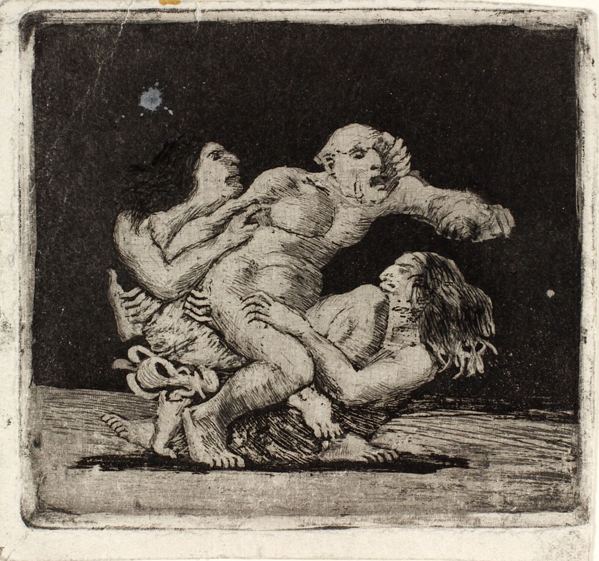 To kvinder slås om en mand by Oluf Hartmann