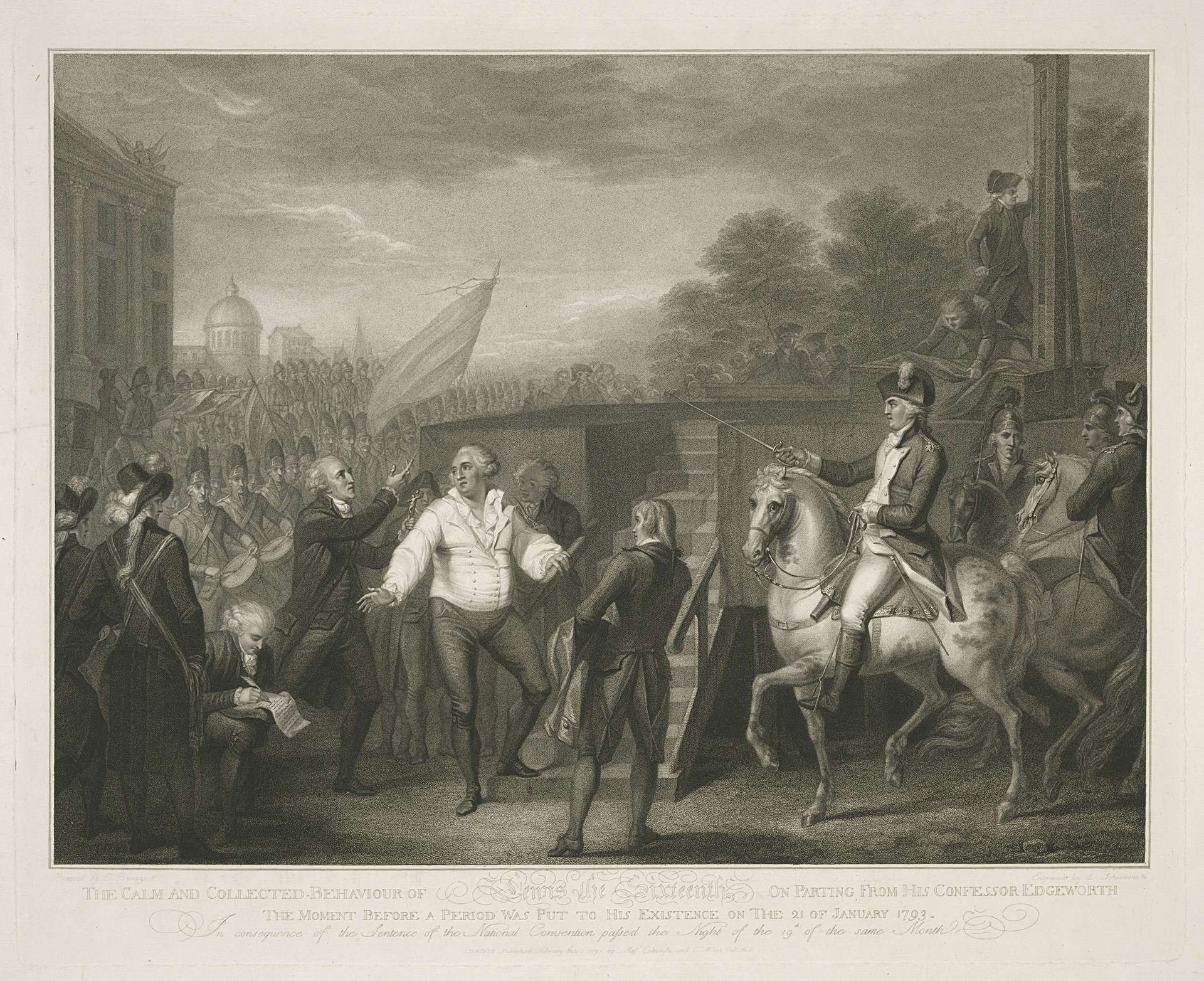 Lodewijk XVI bij het schavot by Luigi Schiavonetti