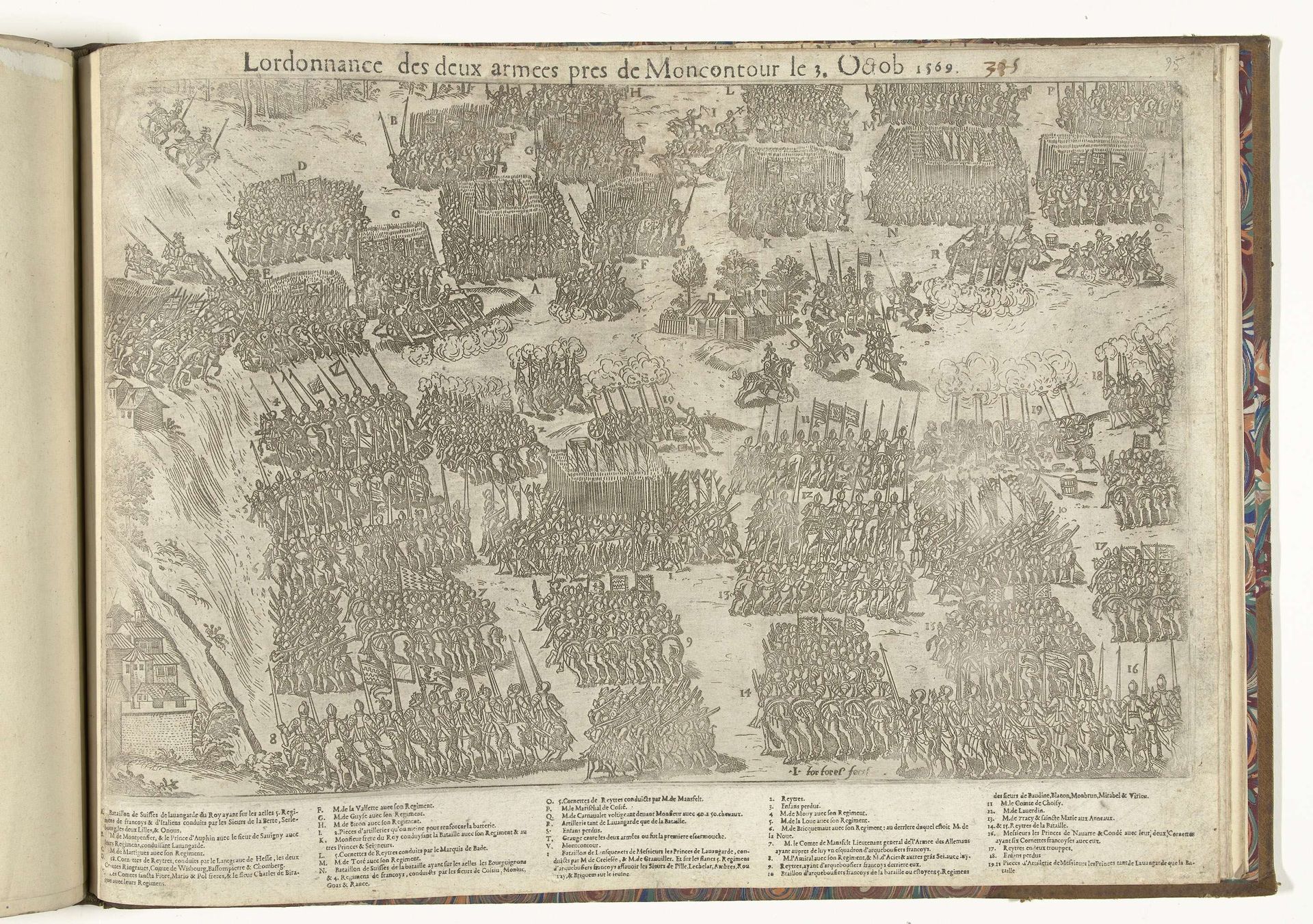 Slag bij Moncontour, 1569 by Jacques Tortorel