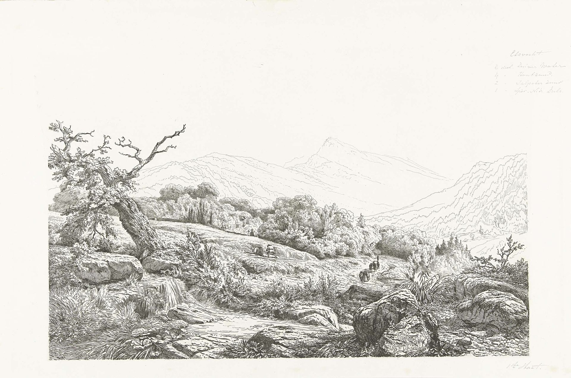 De begraafplaats te Baden-Baden by Pierre Louis Dubourcq