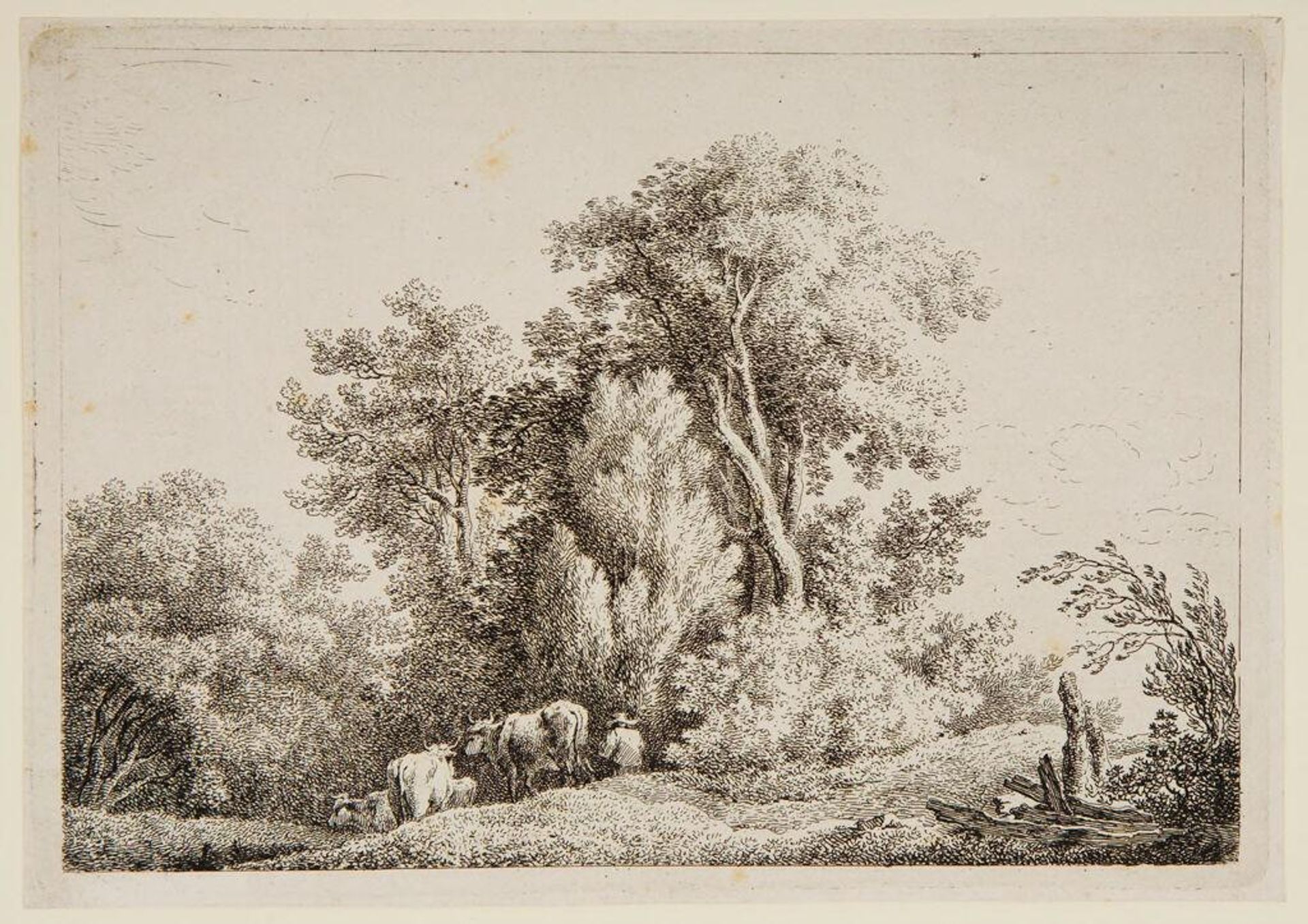 Peasant Driving Cows by Martin von Molitor
