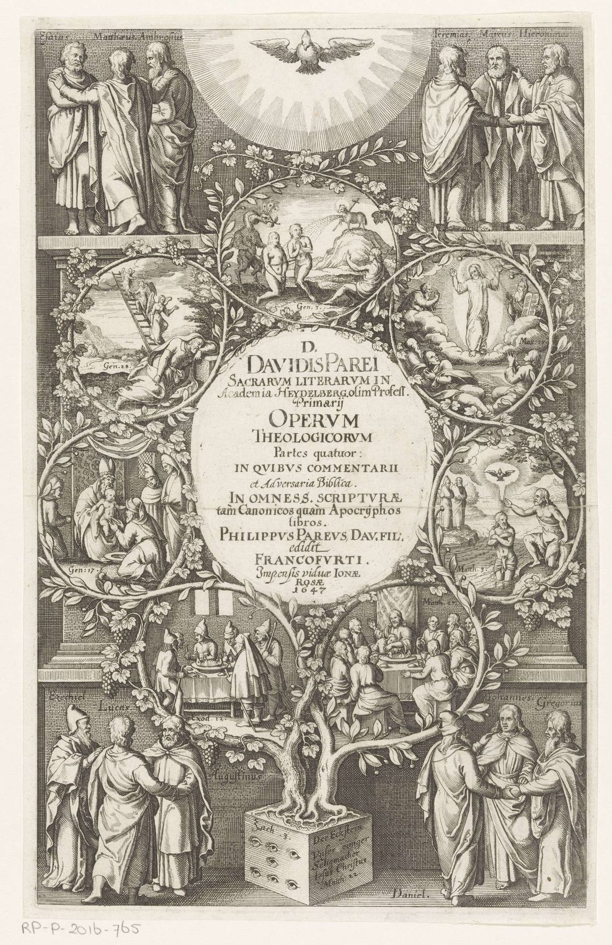 Wijnranken met scènes uit Oude en Nieuwe Testament by Anonymous