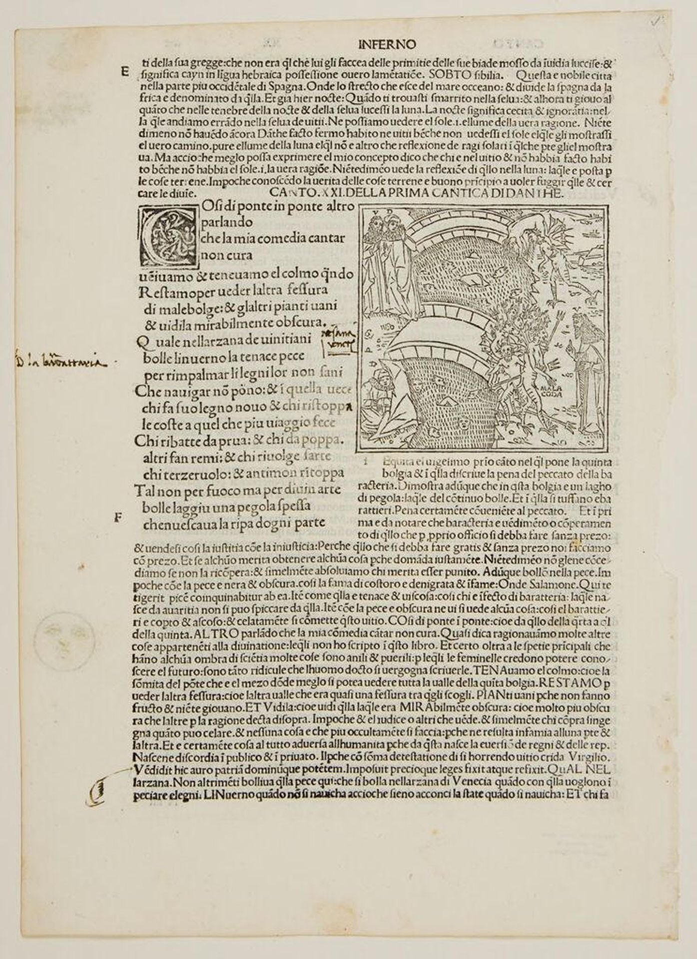 Canto XXI. Circle 8: Bolgia 5 / The Grafters; The Demons called Malebranche; Malaecoda by Anonymous