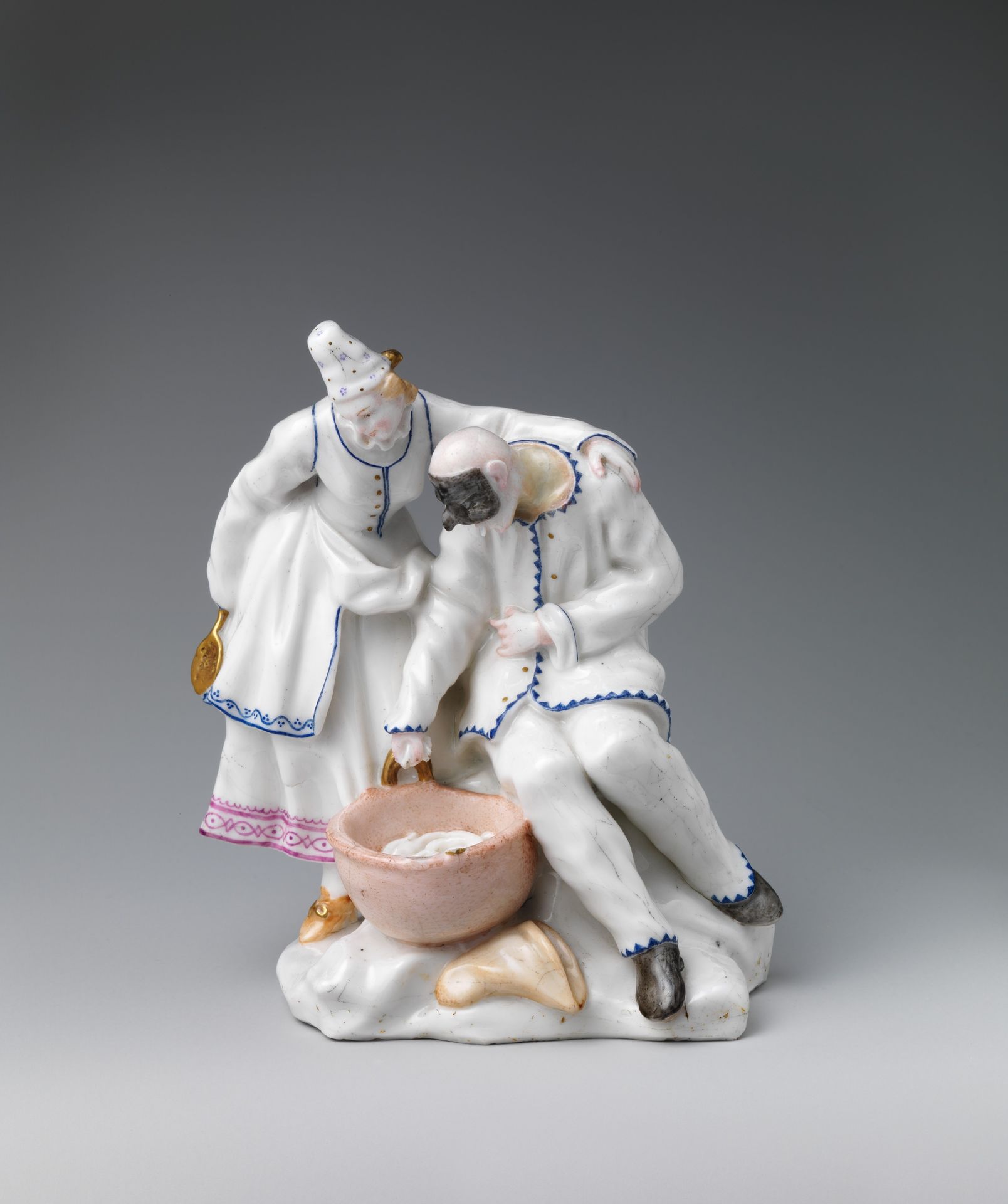 The Spaghetti Eaters (Columbine and Pulcinella) by Capodimonte Porcelain Manufactory
