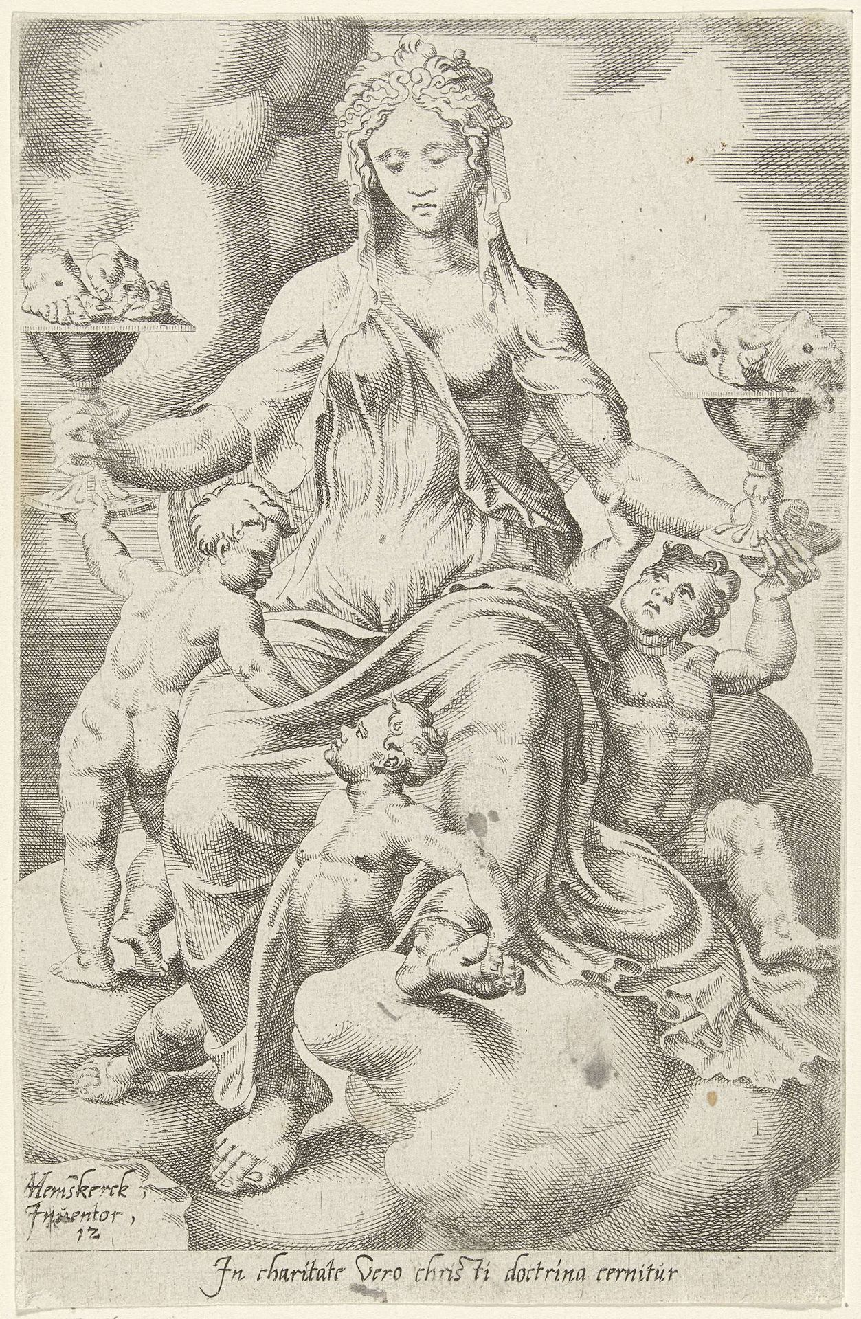 Ware liefdadigheid volgt de leer van Christus by Dirck Volckertsz Coornhert