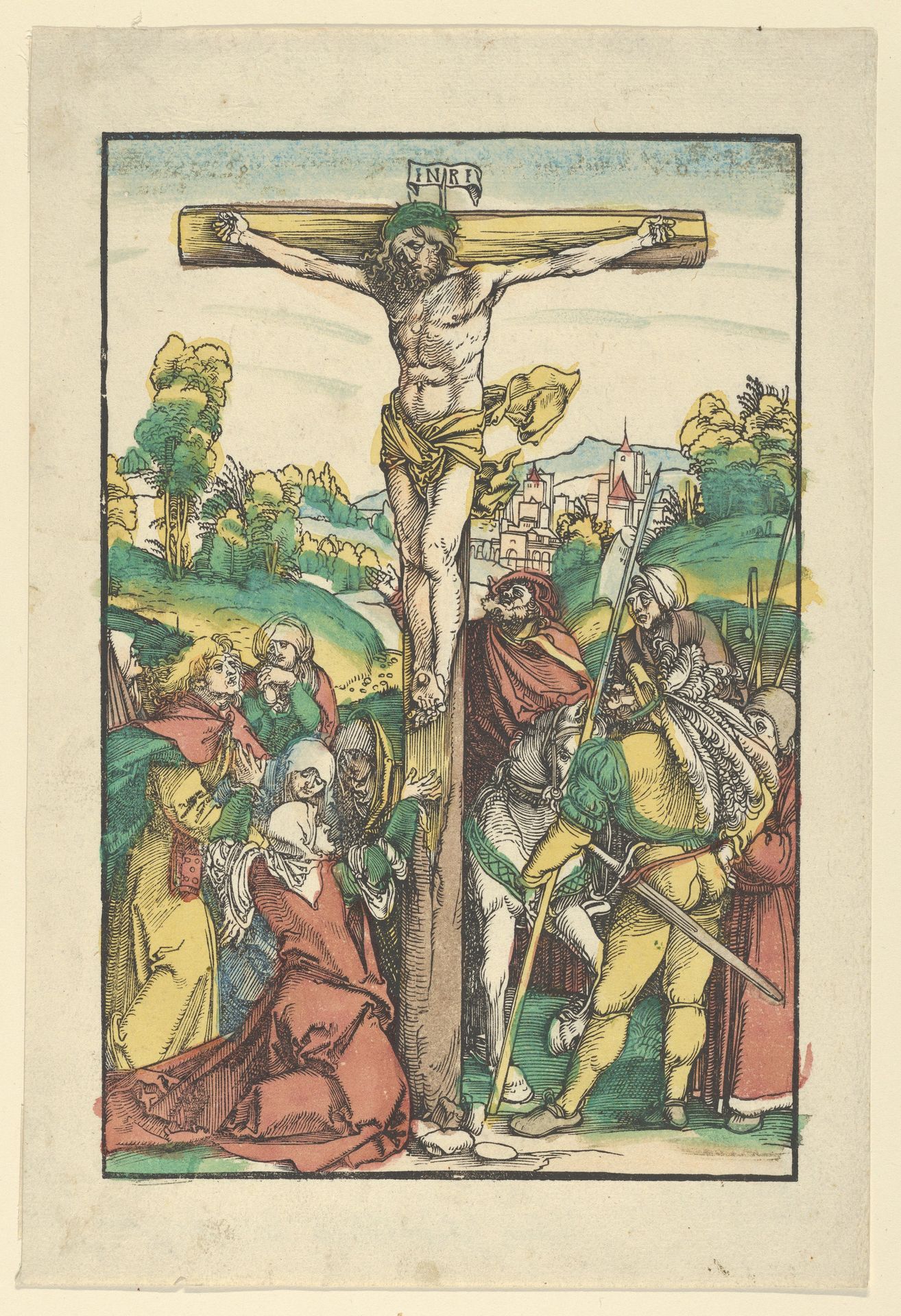 The Crucifixion (restrike?) by Hans Schäufelein