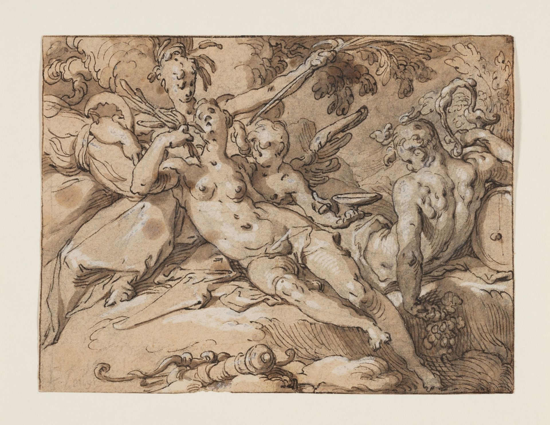 Venus and Bacchus by Abraham Bloemaert