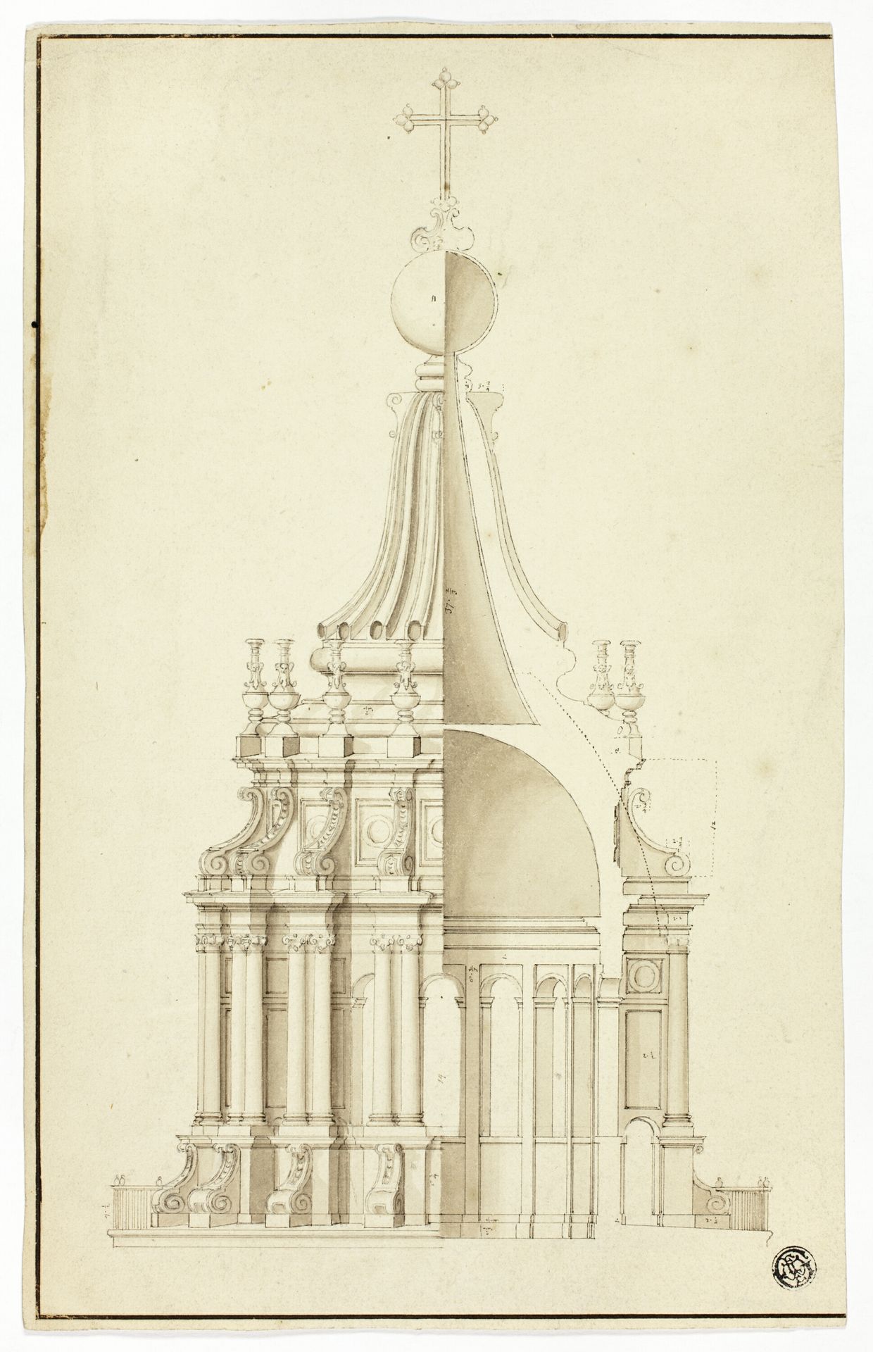 Lantern of Cupola, St. Peter's, Rome by Sir Christopher Wren