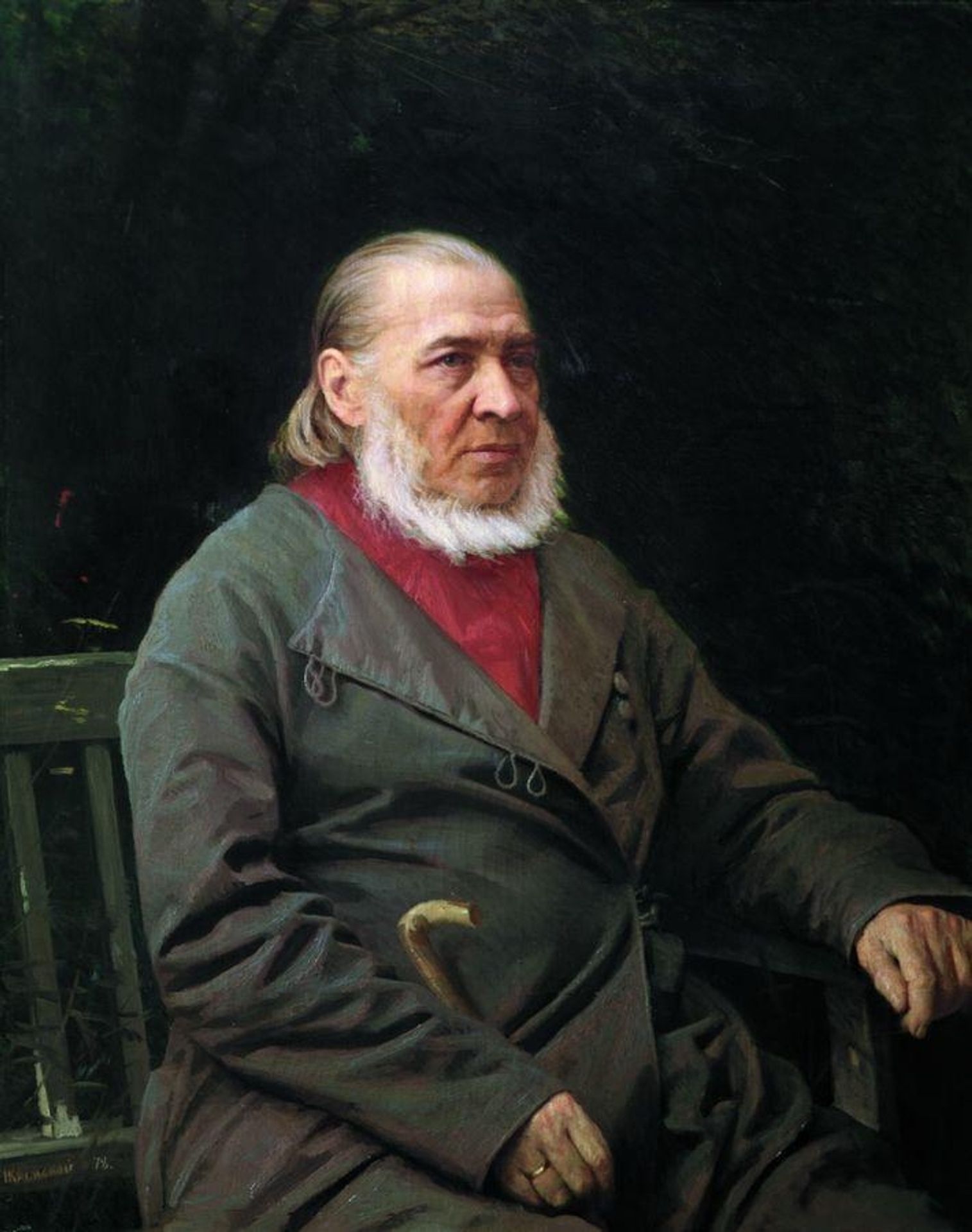 Portrait of Sergei Timofeevich Aksakov by Ivan Kramskoy